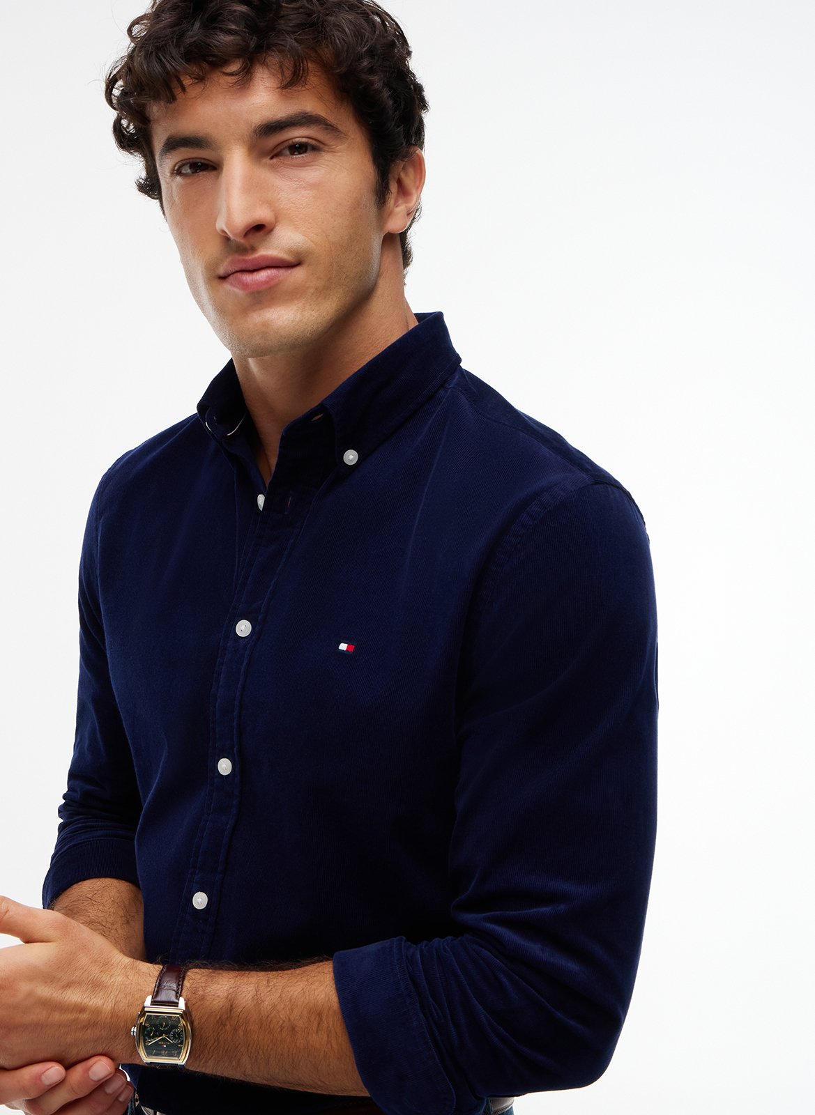 Blouse met klassieke kraag TOMMY HILFIGER Blauw