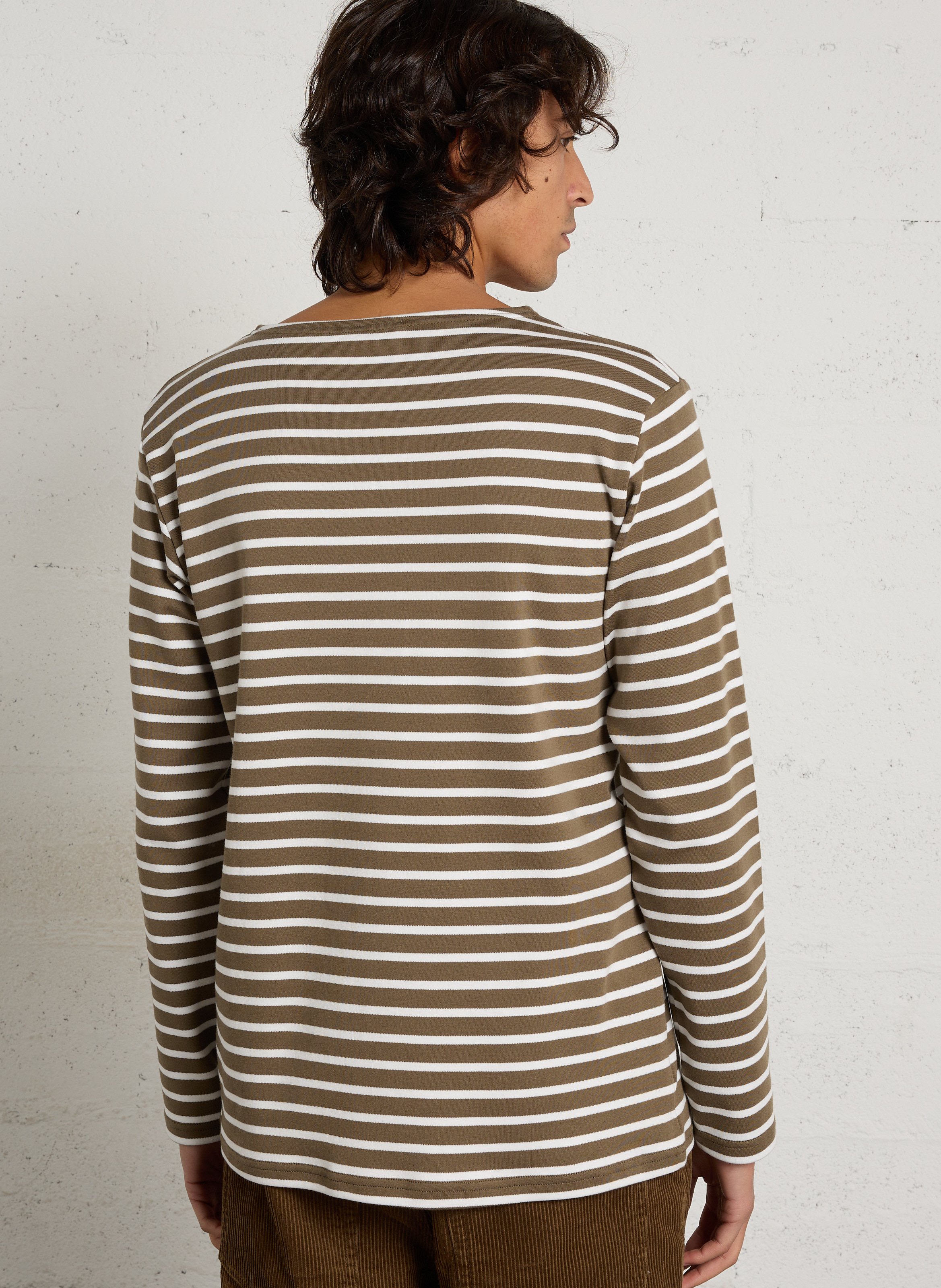 Jean droit velours côtelé en coton MINIMUM Marron