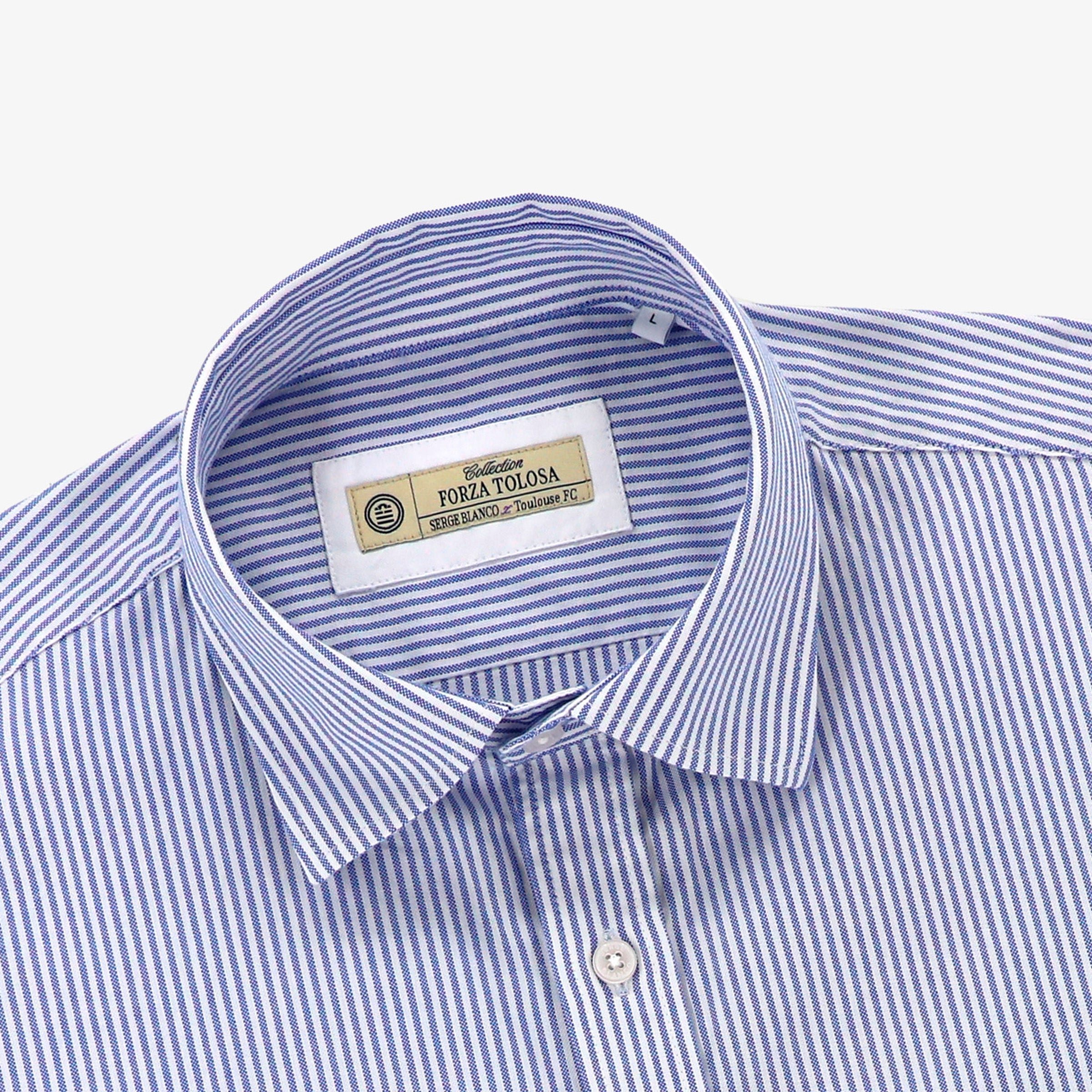 Long-sleeved cotton shirt SERGE BLANCO Blue