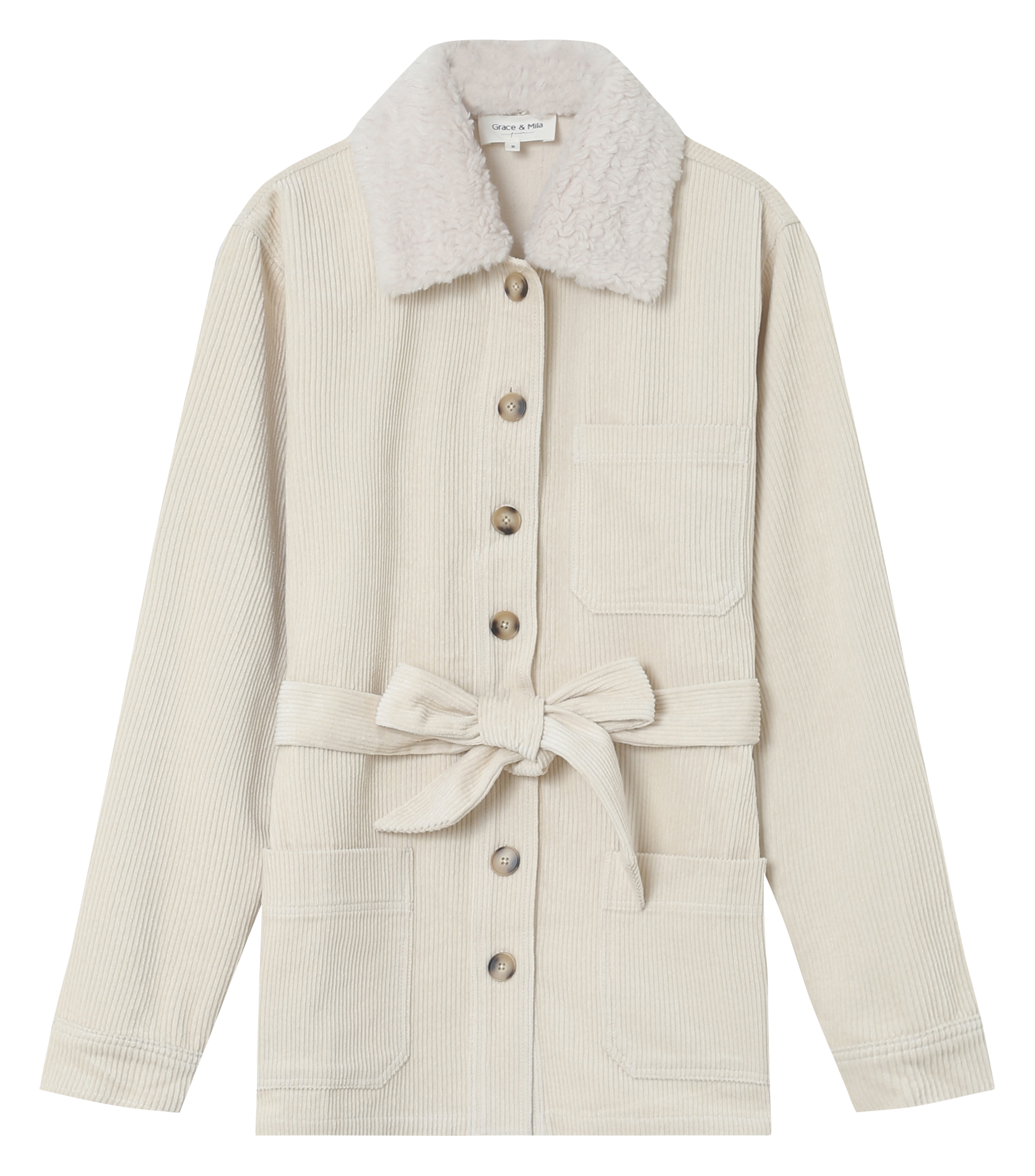 Classic collar jacket in cotton corduroy GRACE ET MILA
