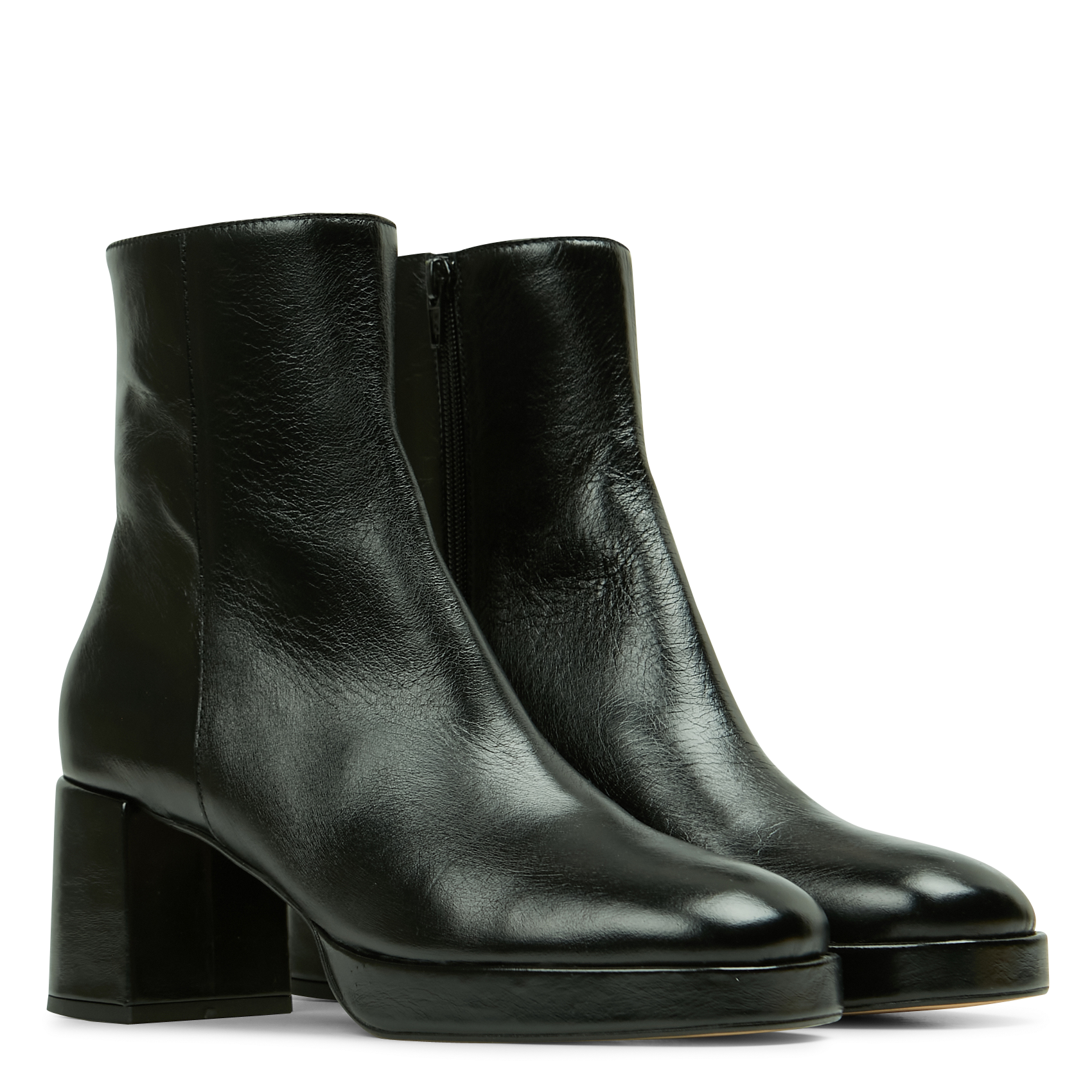 Leather ankle boots JONAK Black