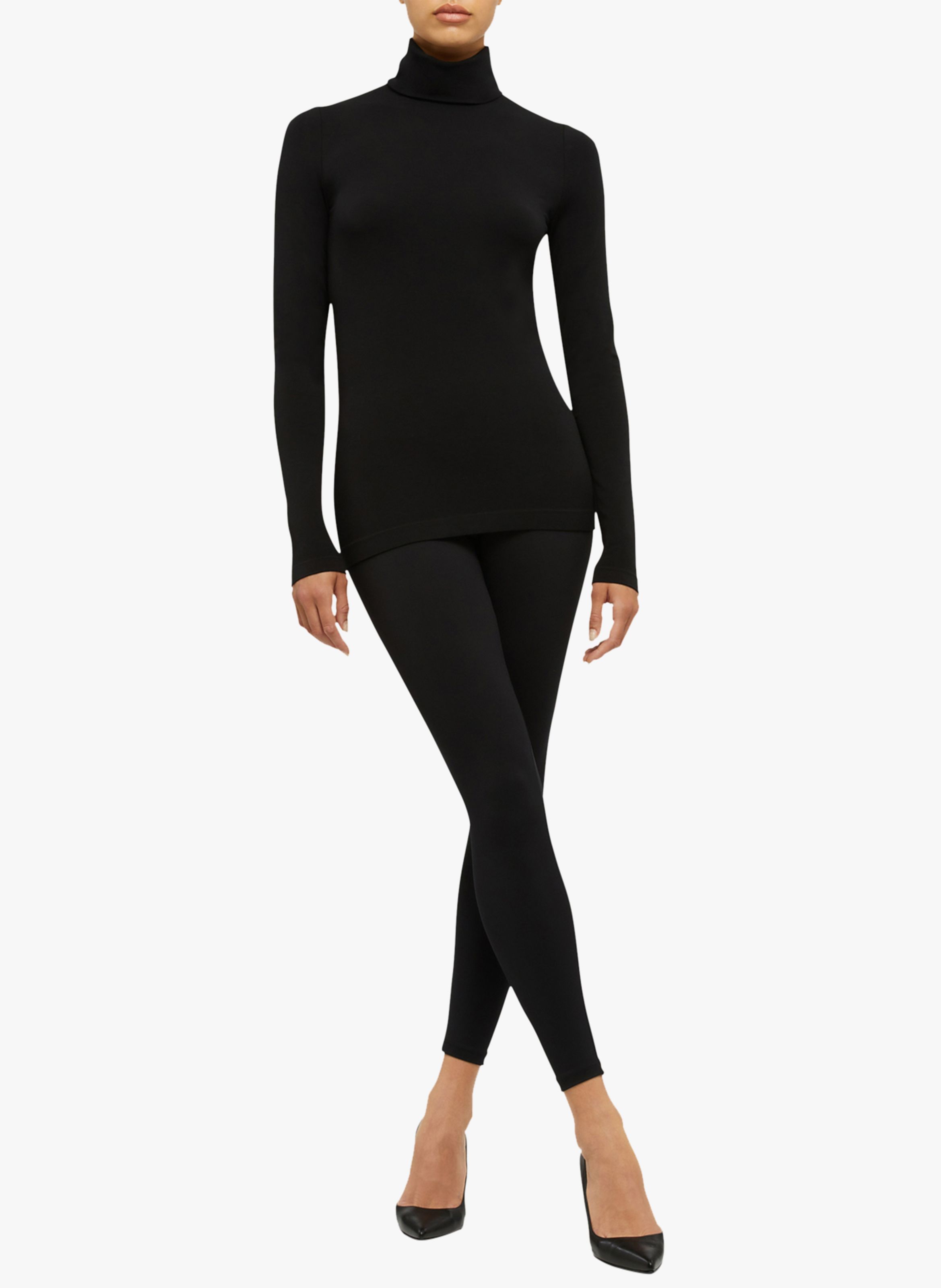 Fitted Polo Neck Pullover Black Wolford Women Place des Tendances