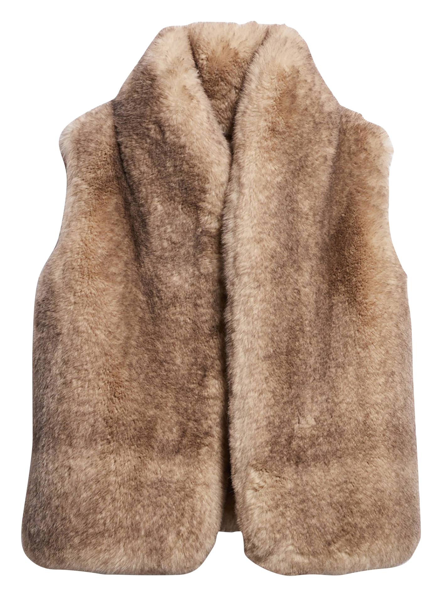 Veste sans manches effet fourrure VANESSA BRUNO Beige