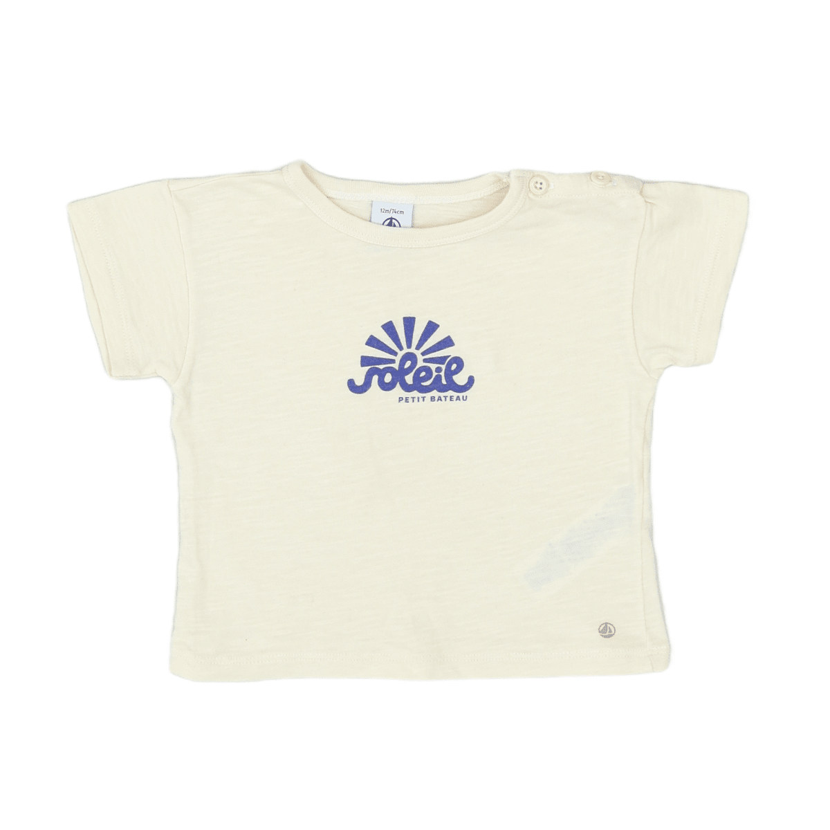 Yellow Baby T-shirt - 12 months PETIT BATEAU - Seconde Main Yellow