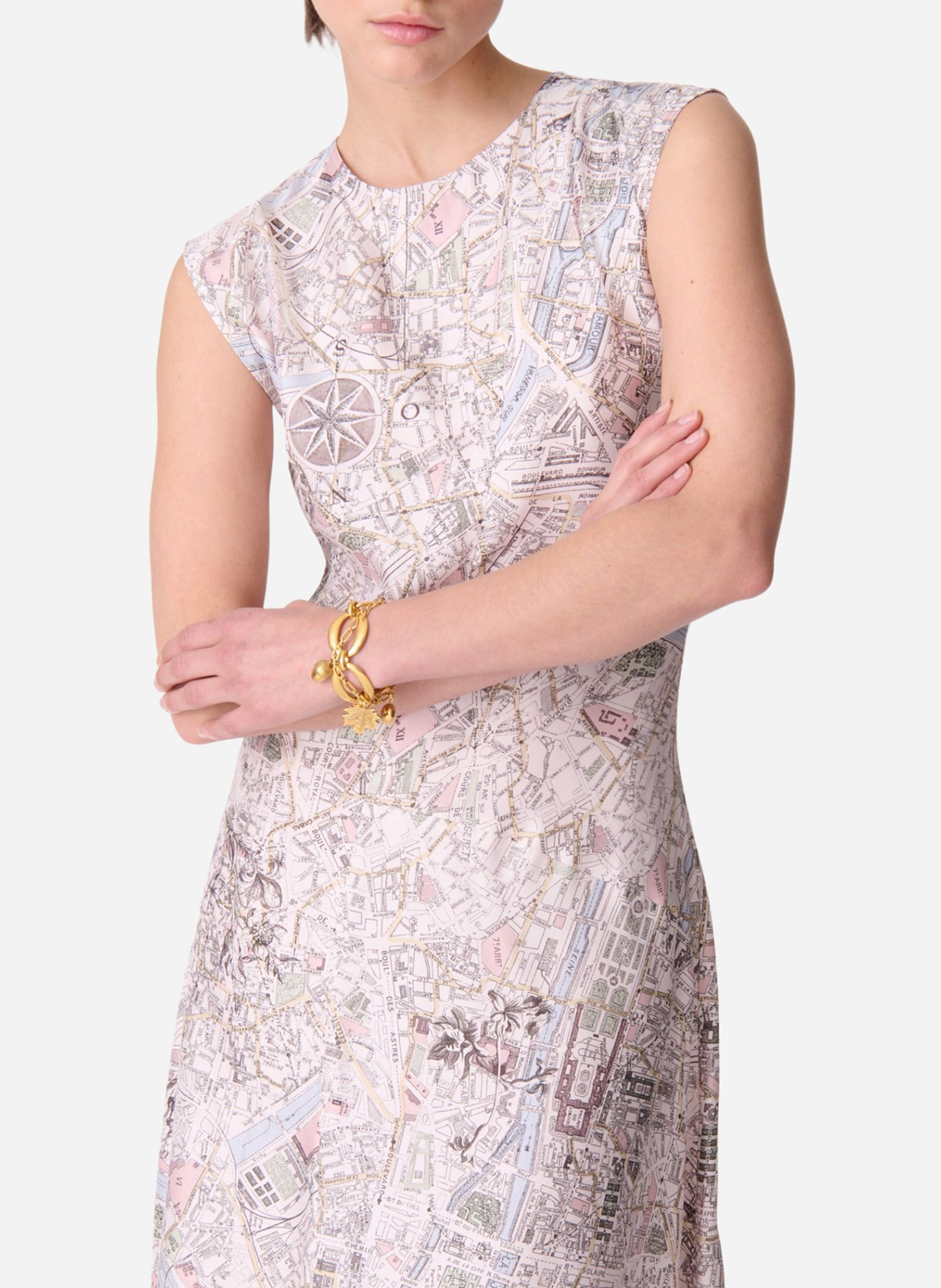 Robe Vanessa Bruno Multicolore - Taille S, Longueur 113 Cm - Viscose, État Parfait
