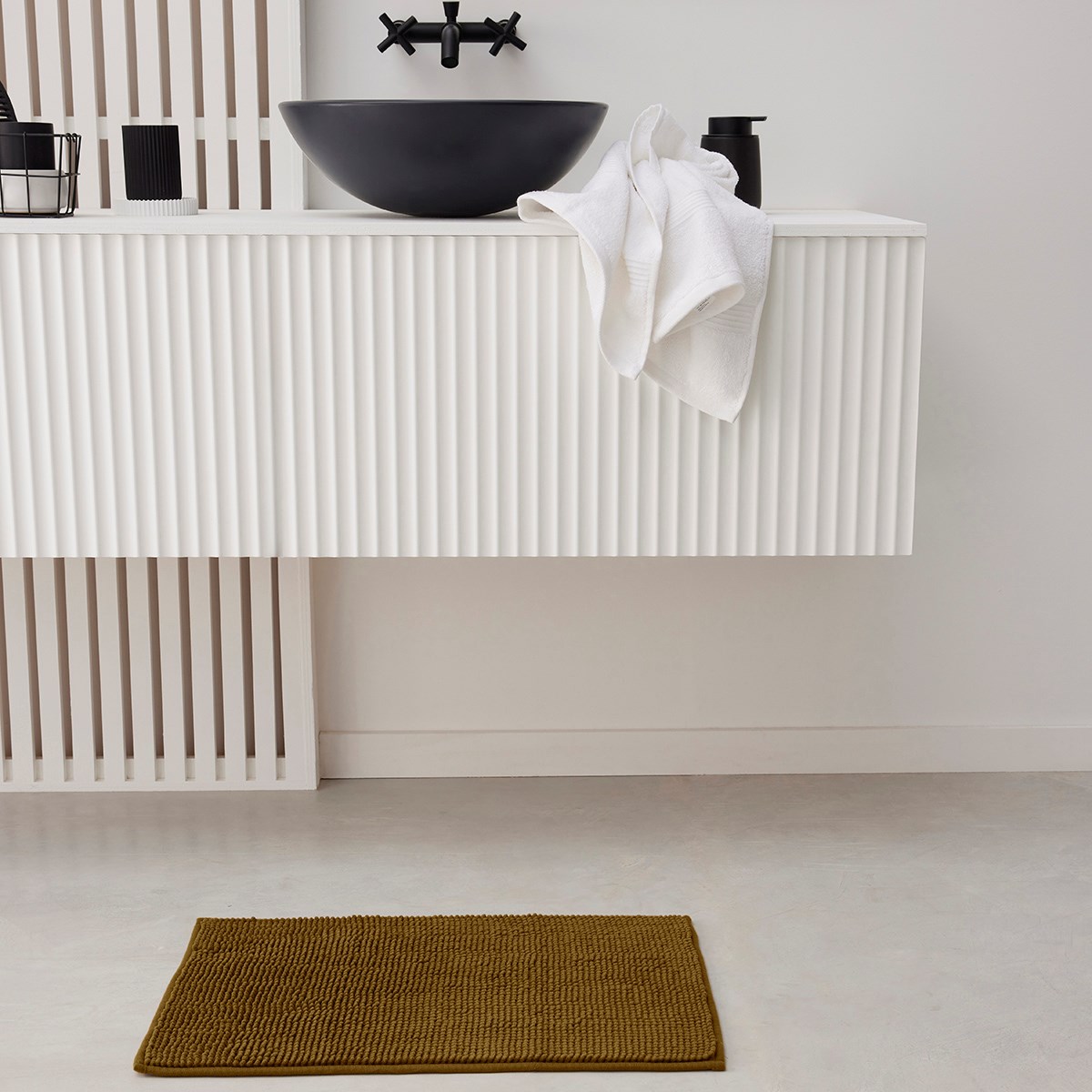 Spotted bath mat TODAY LINGE DE MAISON Brown