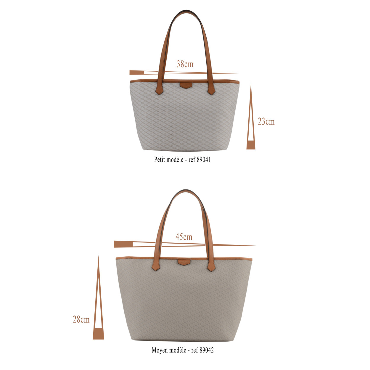 Leather bag POURCHET Brown