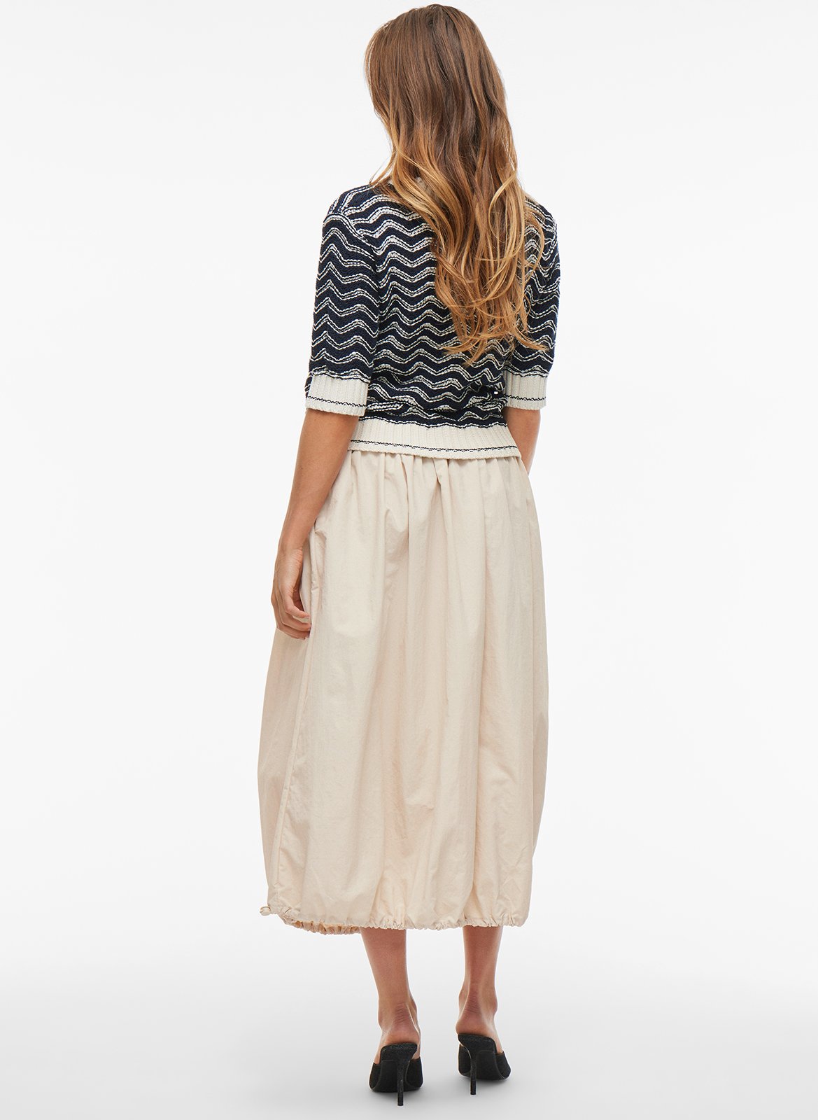 Balloon midi skirt VILA Beige