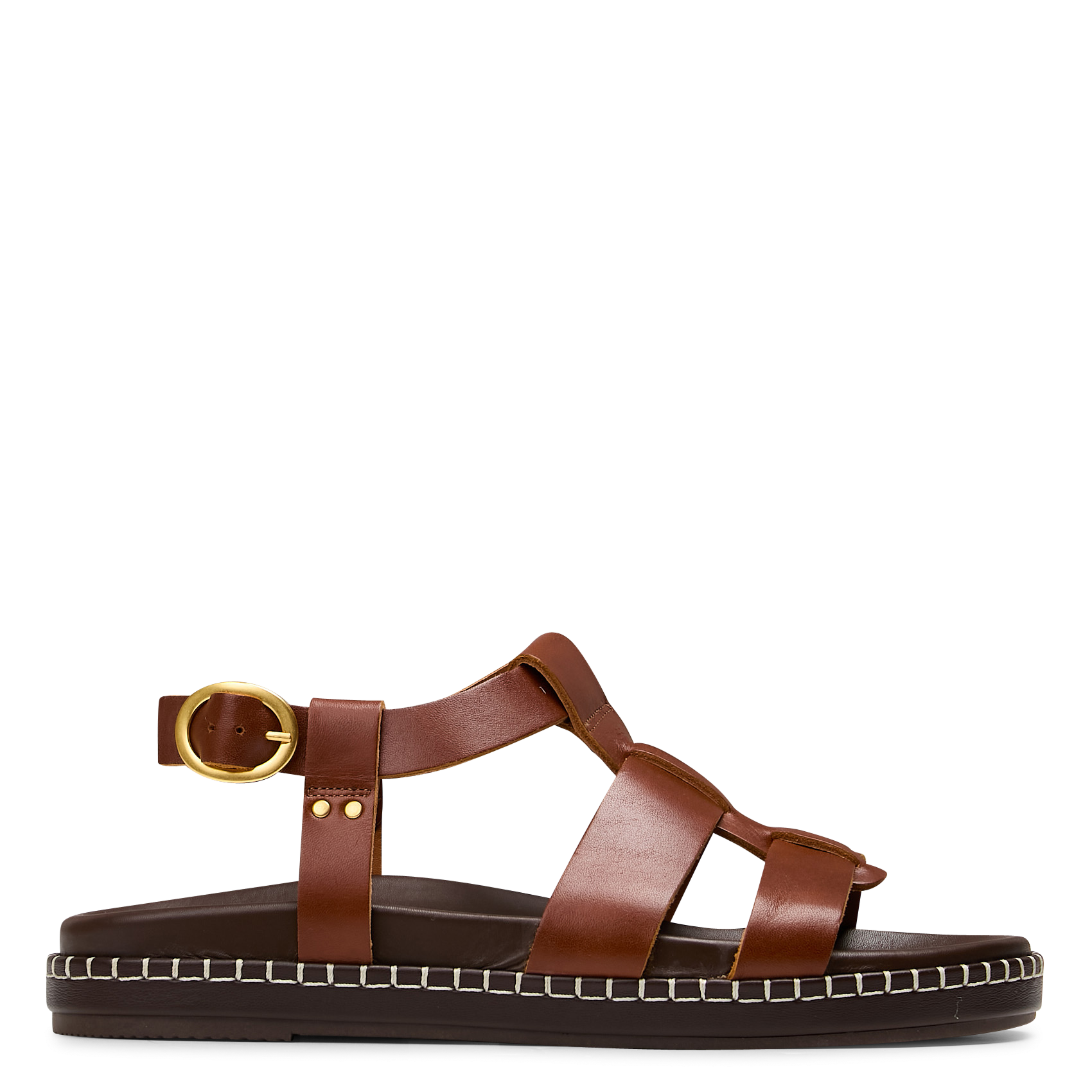 Aouda flat leather sandals MAISON TOUFET