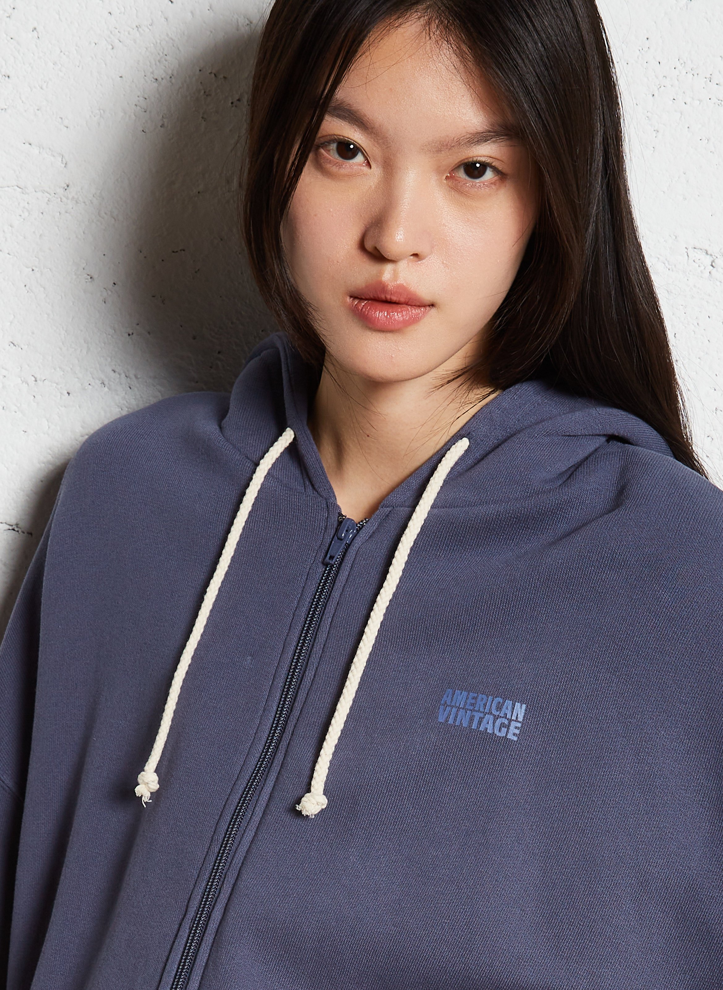 Sweat oversize en coton mélangé AMERICAN VINTAGE Bleu