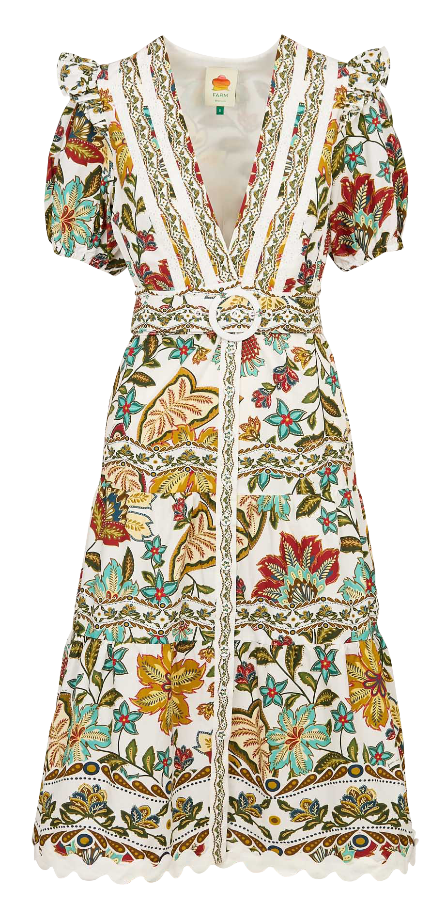 Robe longue en coton imprimé FARM RIO Multicolore