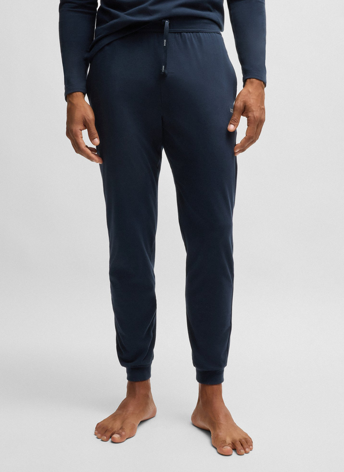 Straight-leg cotton track pants BOSS Blue