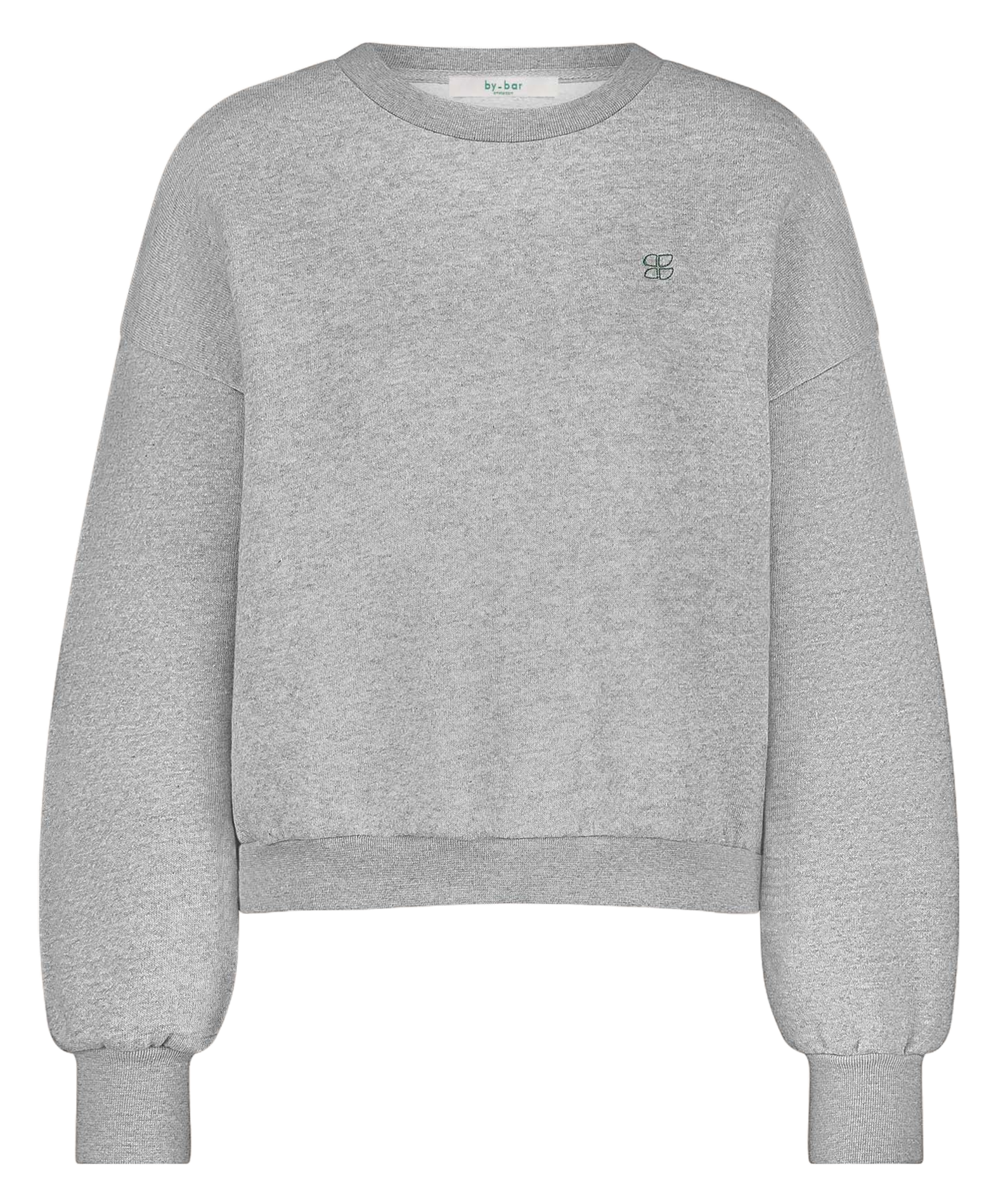 Oversized trui met zeefdruk op de rug BY BAR Grijs