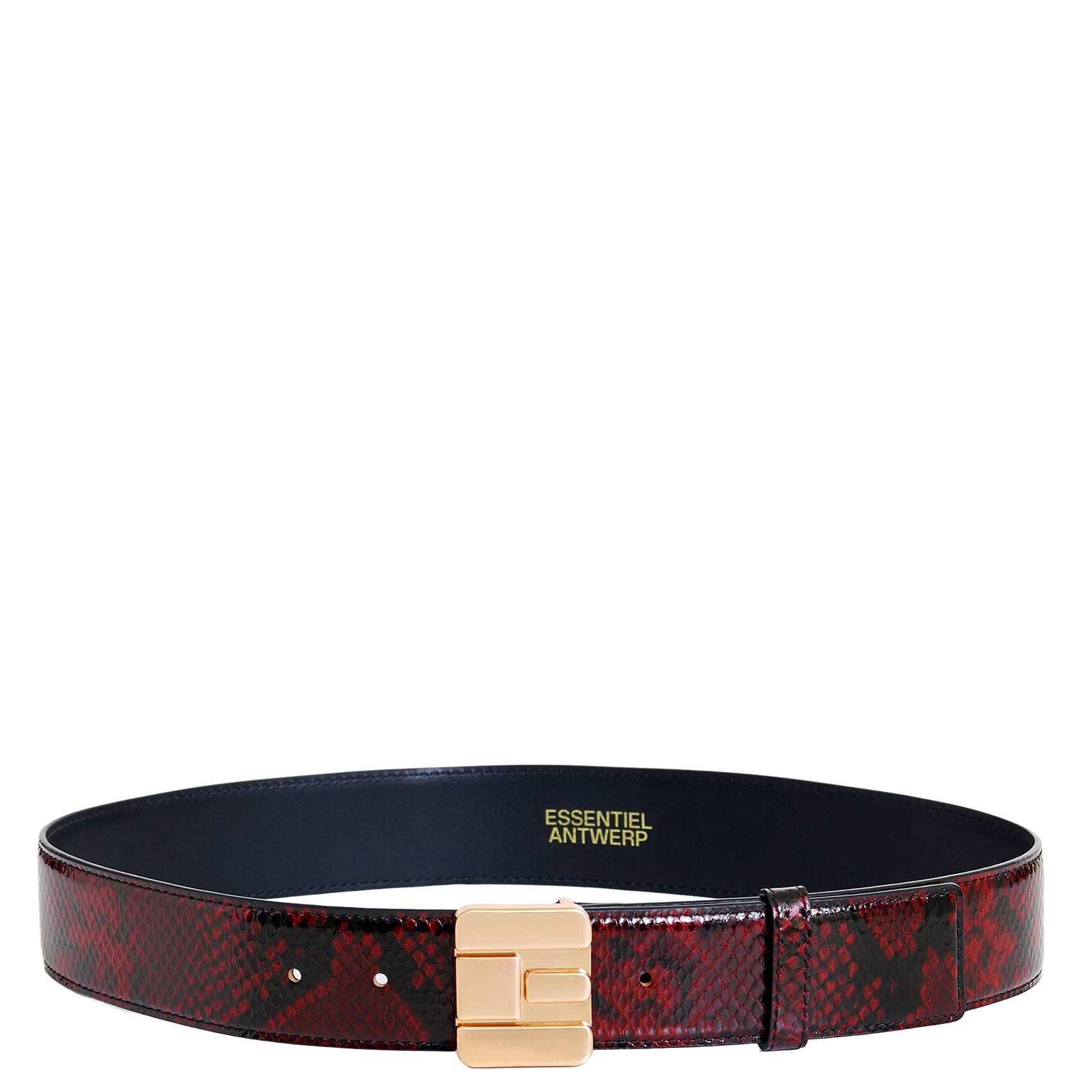 Ceinture en cuir imprimé ESSENTIEL ANTWERP Rouge
