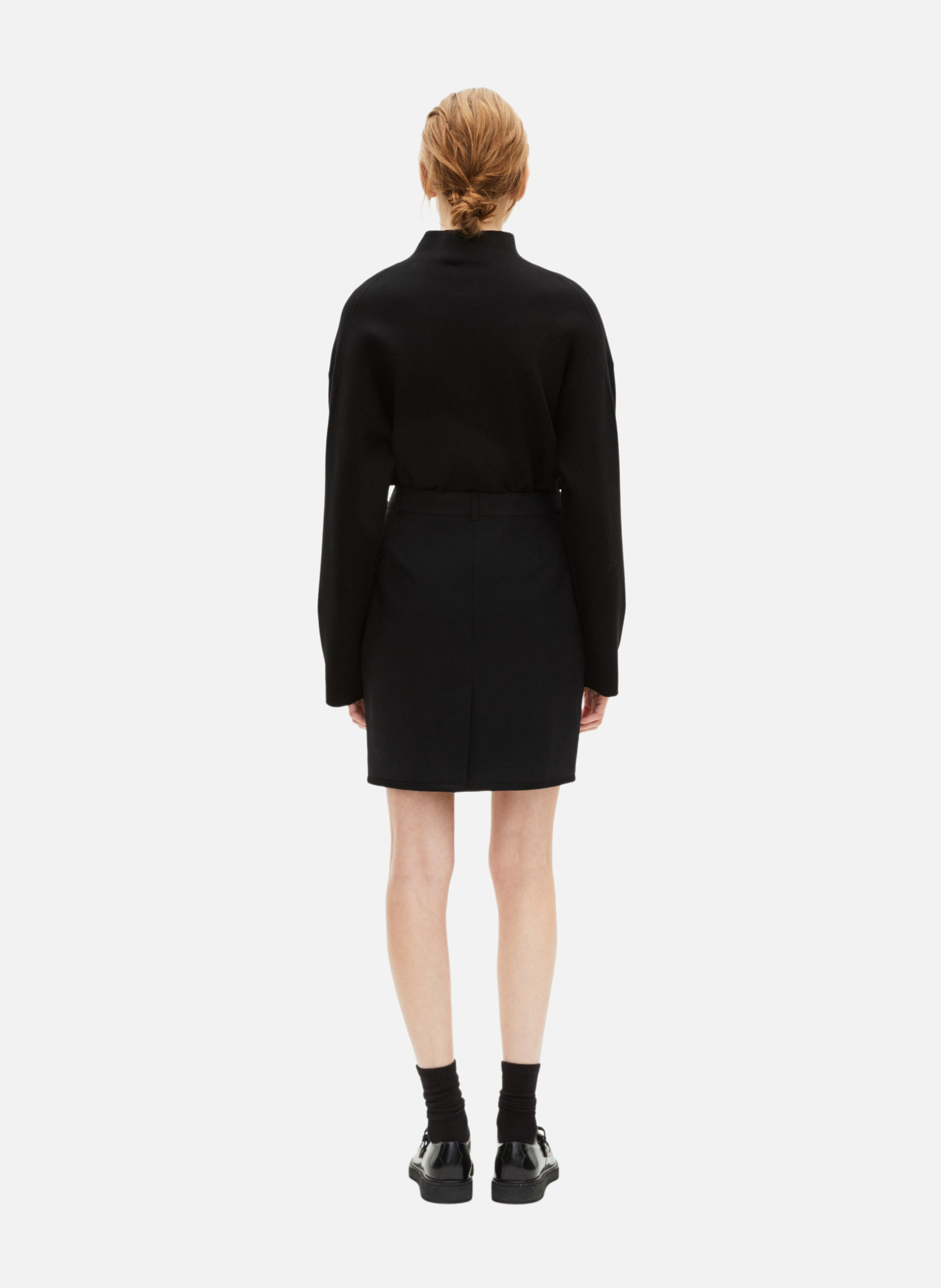 Short skirt with satin edges THE KOOPLES Black