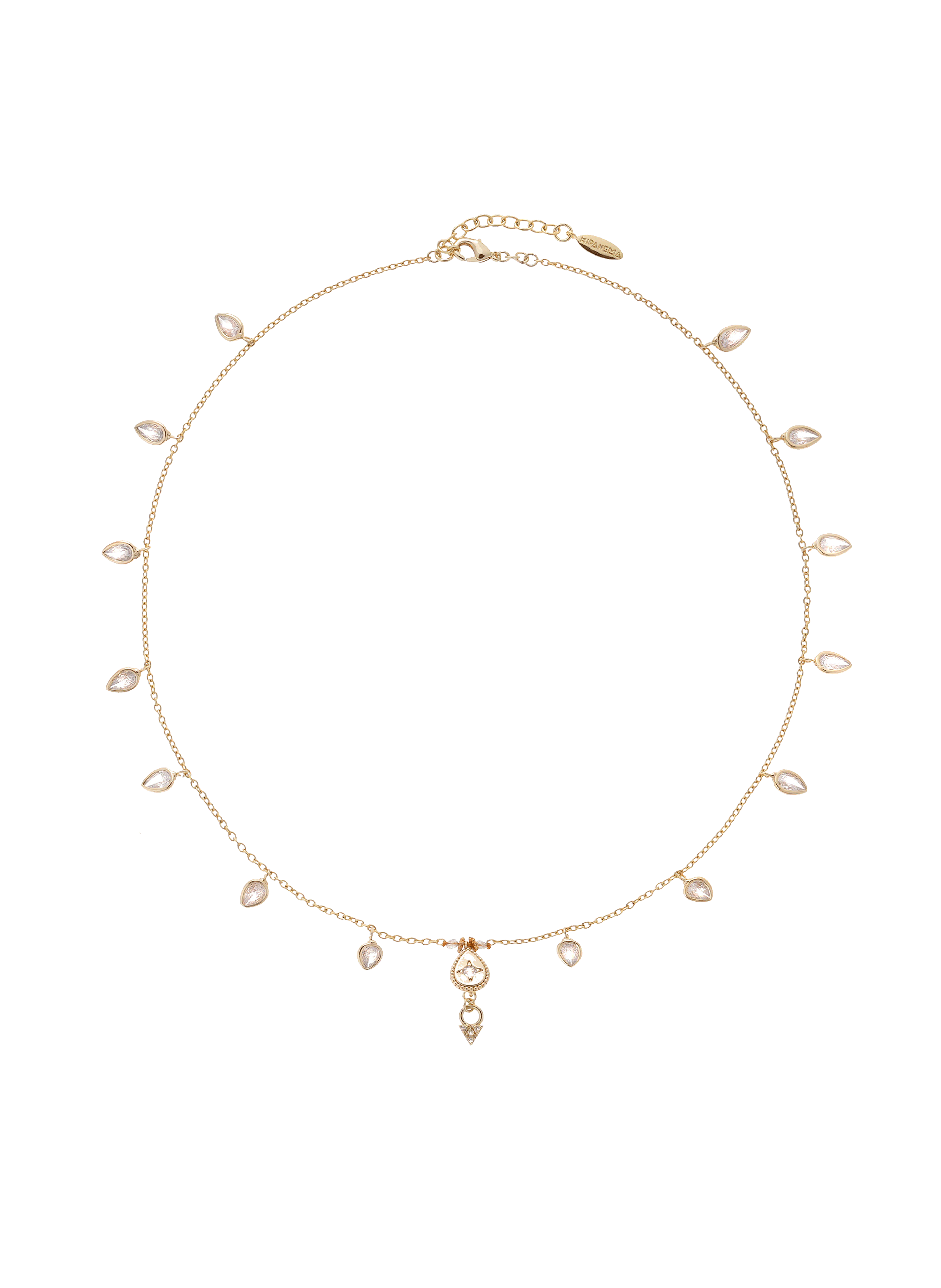 Chain necklace with pendants HIPANEMA White