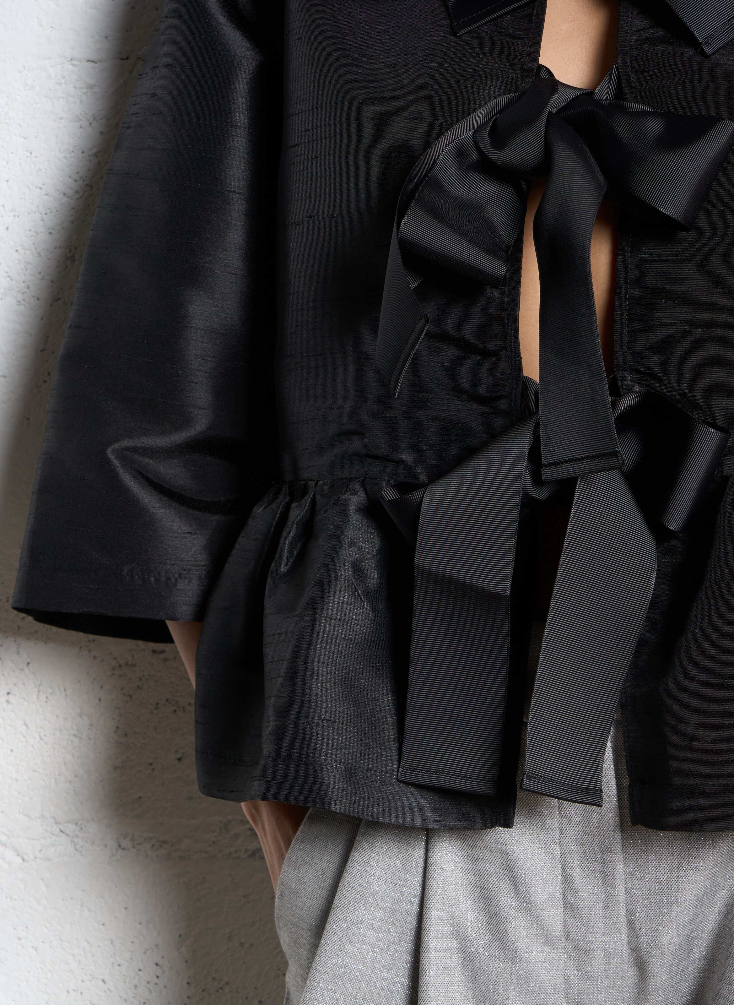 Top péplum volumineux STELLA NOVA Noir