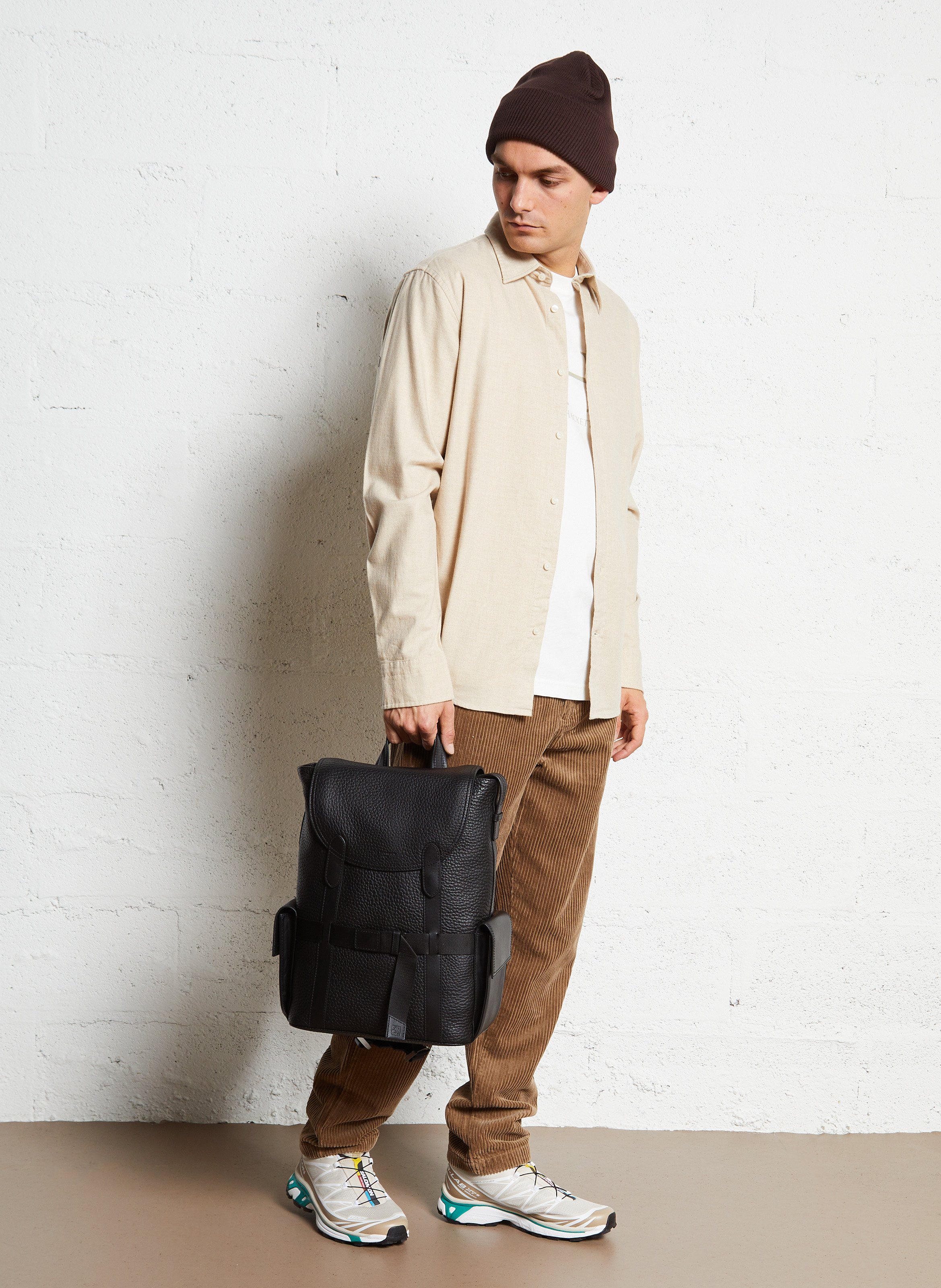 Leather backpack LE TANNEUR Black