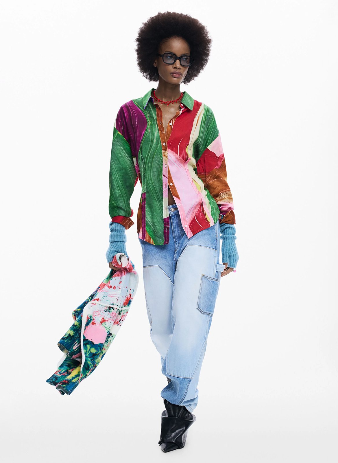 Chemise droite imprimée  DESIGUAL Multicolore