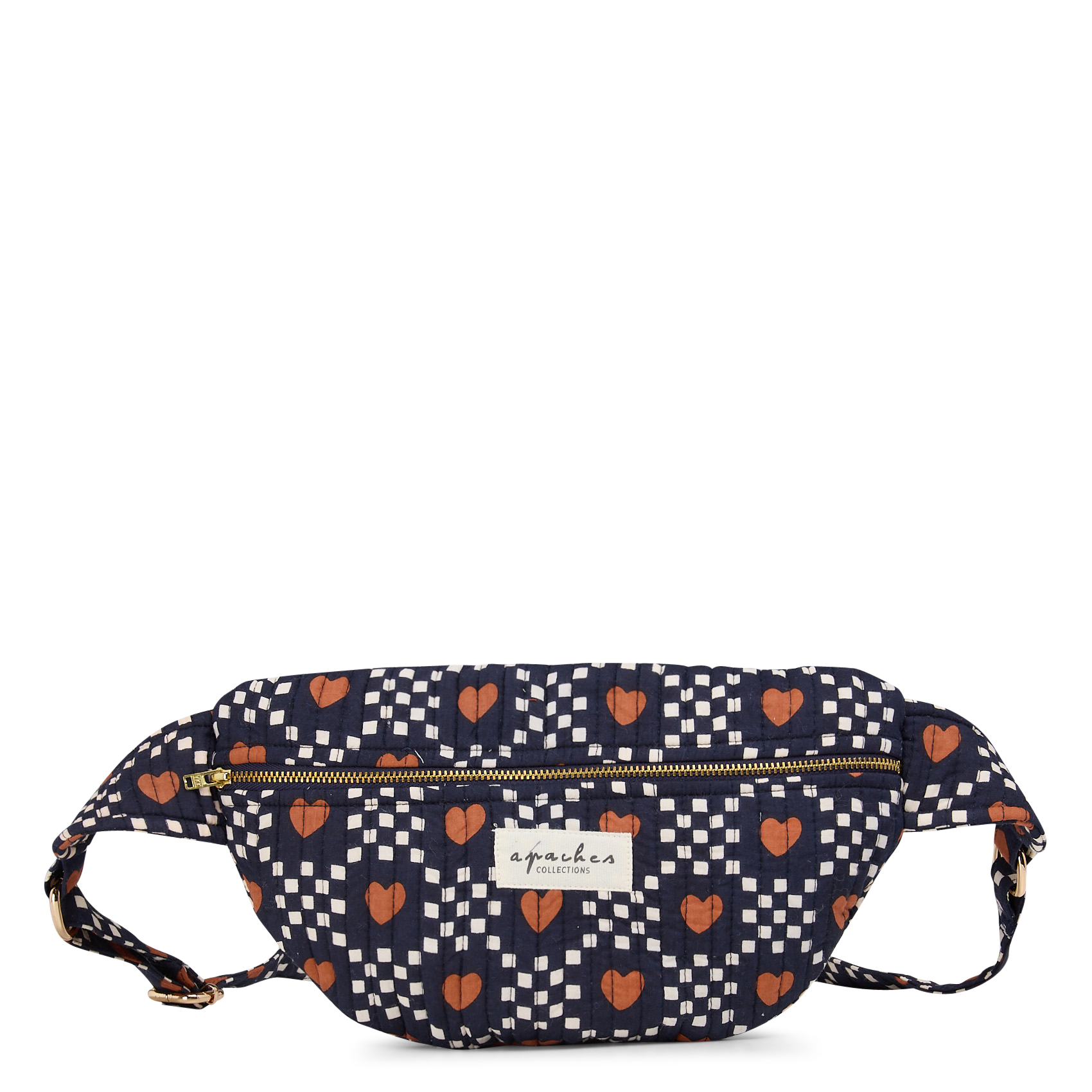 Printed cotton waist bag APACHES COLLECTIONS Black