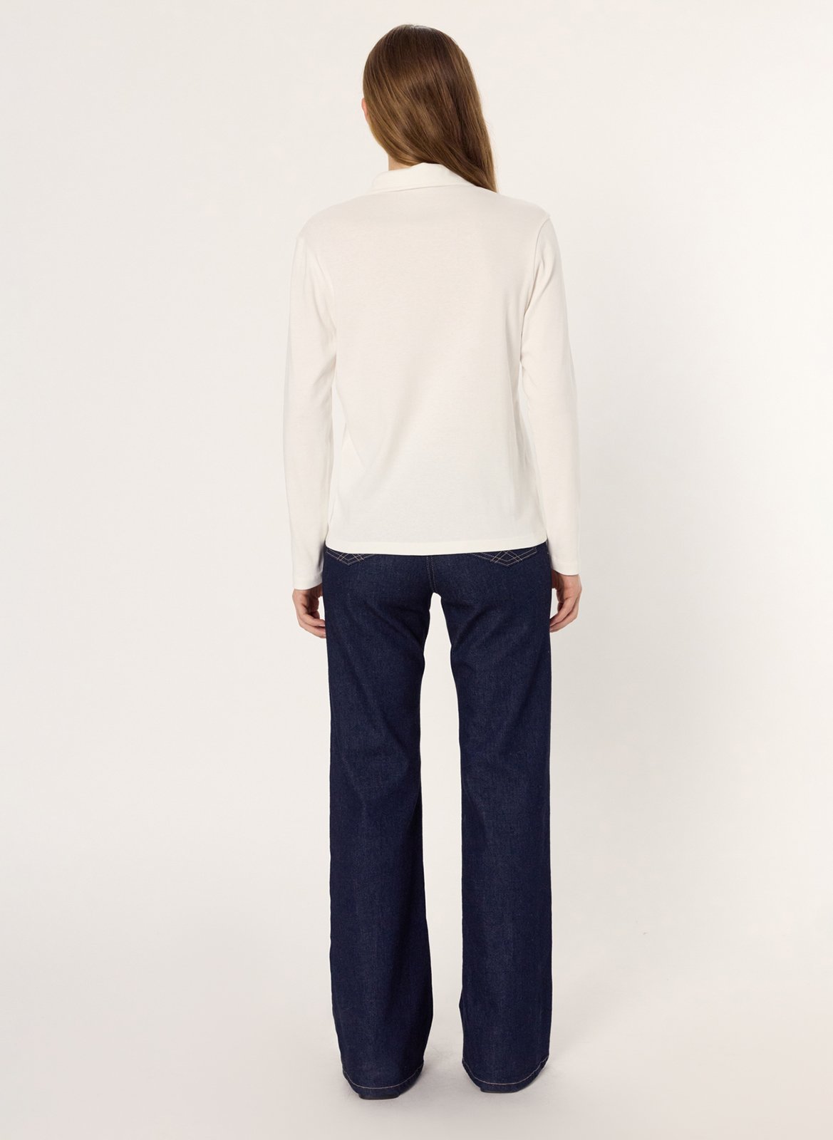 Top col polo en coton GERARD DAREL Beige