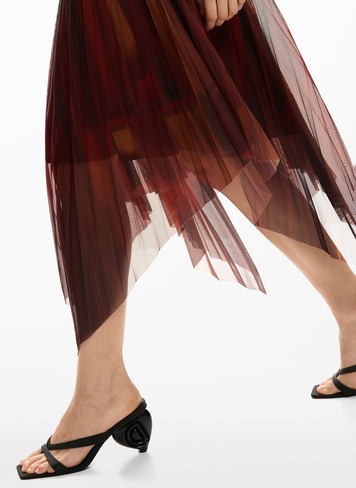 Asymmetric midi dress DESIGUAL Black