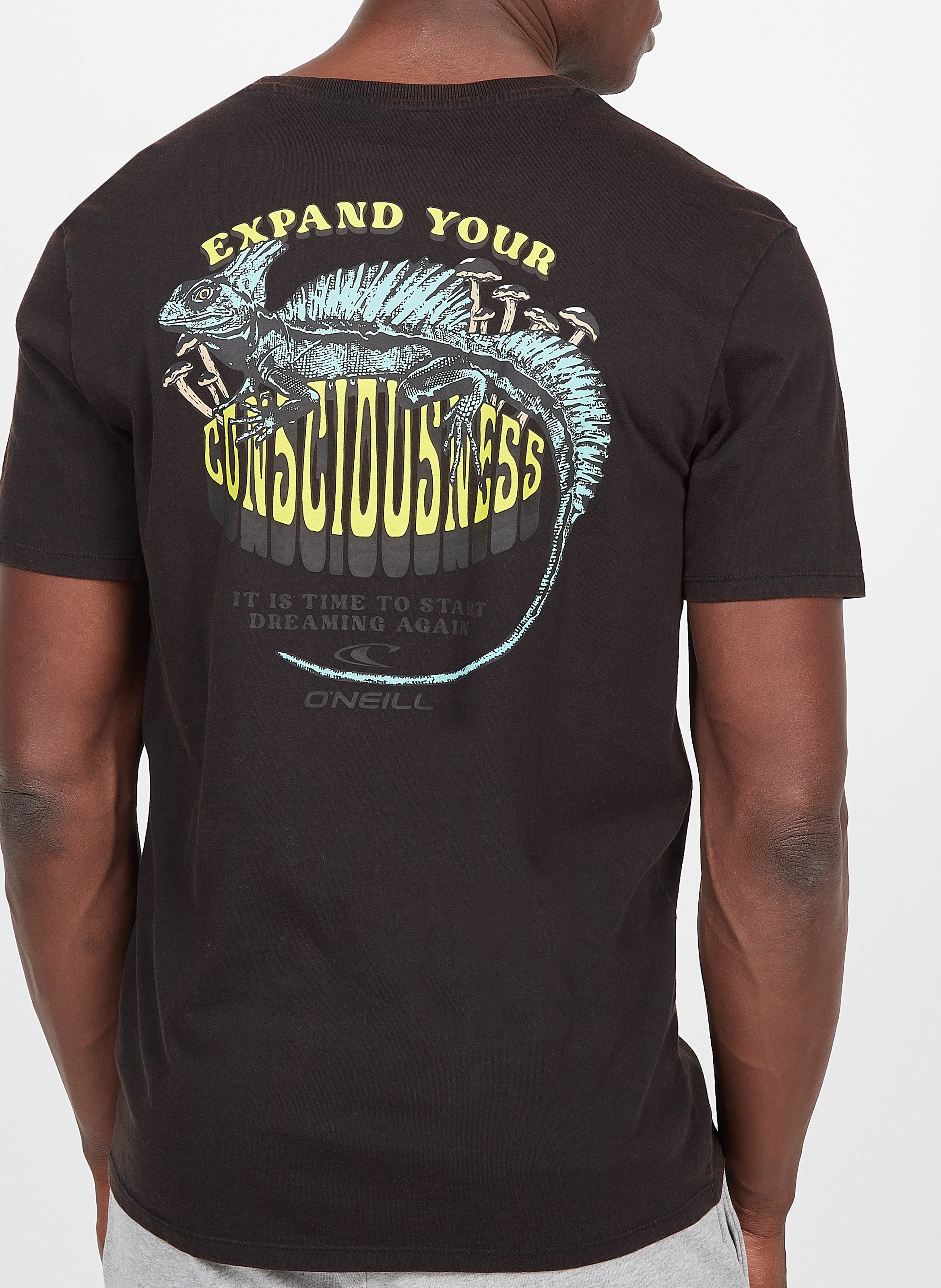 Tee-shirt col rond imprimé en coton  O NEILL Noir