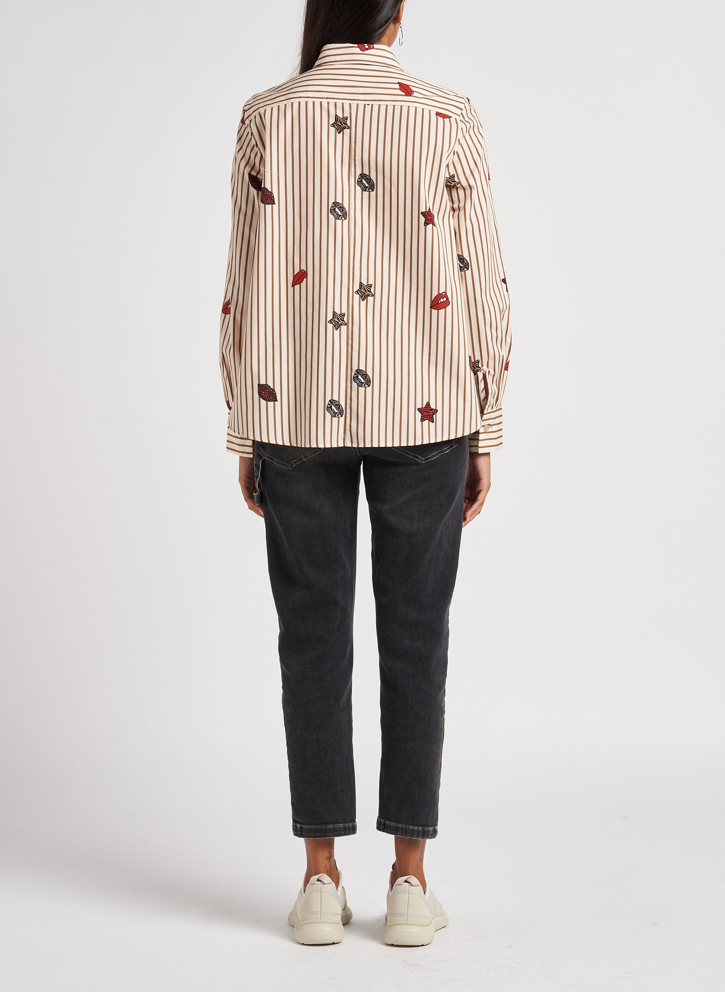 Jean mom en coton stretch  PLEASE Noir