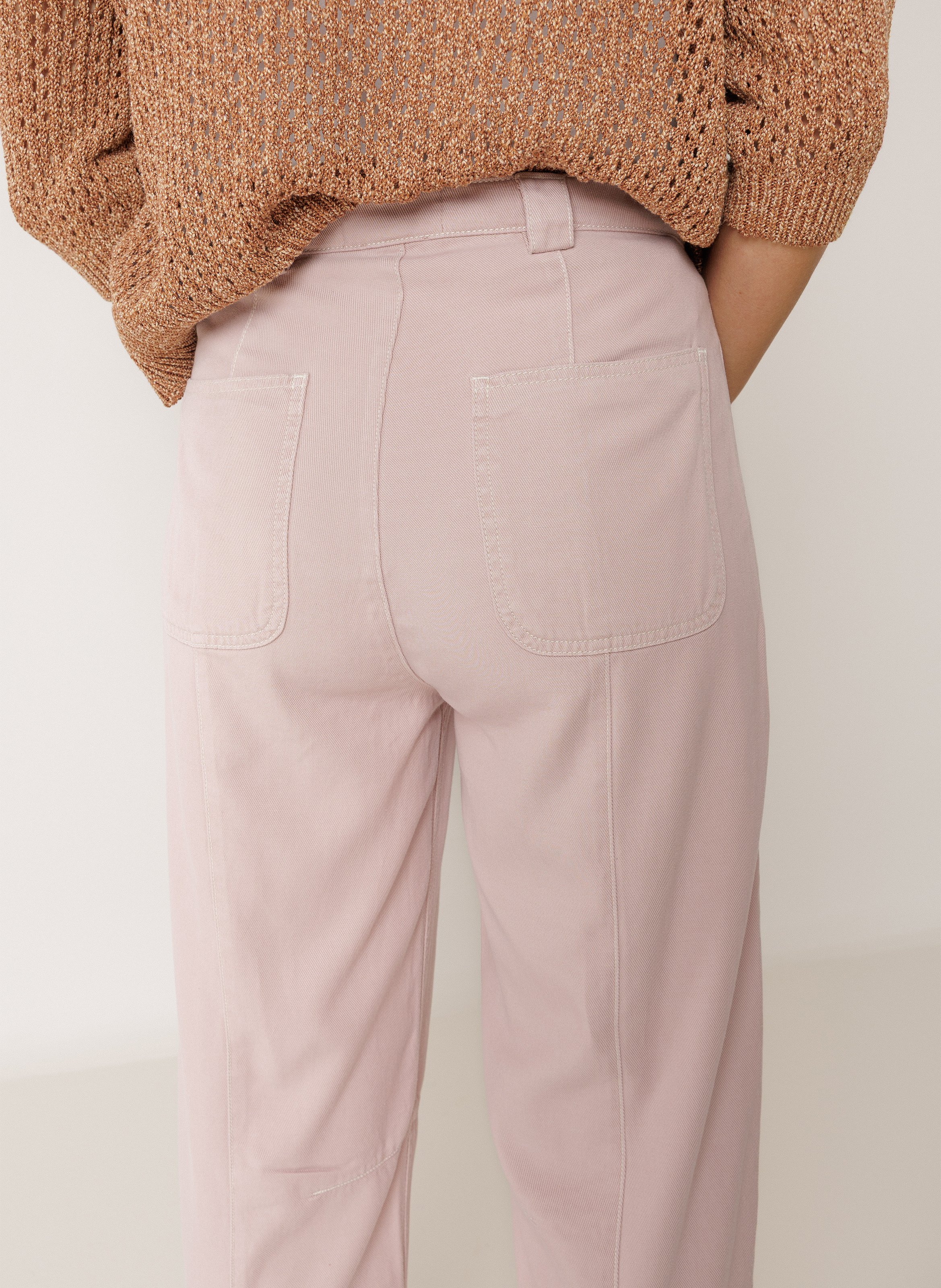 High-waisted carrot-cut trousers INDI & COLD Pink