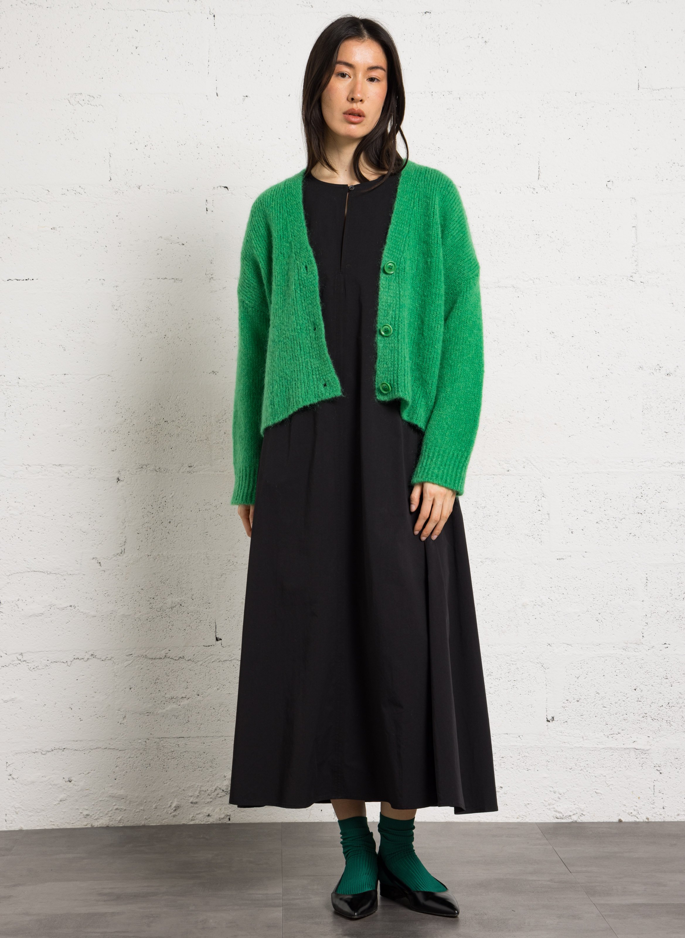 Langes einfarbiges Kleid RUE DE TOKYO Schwarz