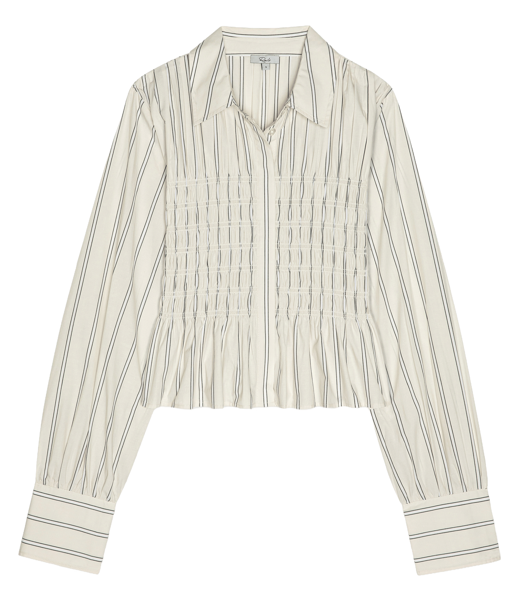 Taillierte Hemdbluse mit klassischem Kragen aus gestreifter Baumwolle RAILS Mehrfarbig