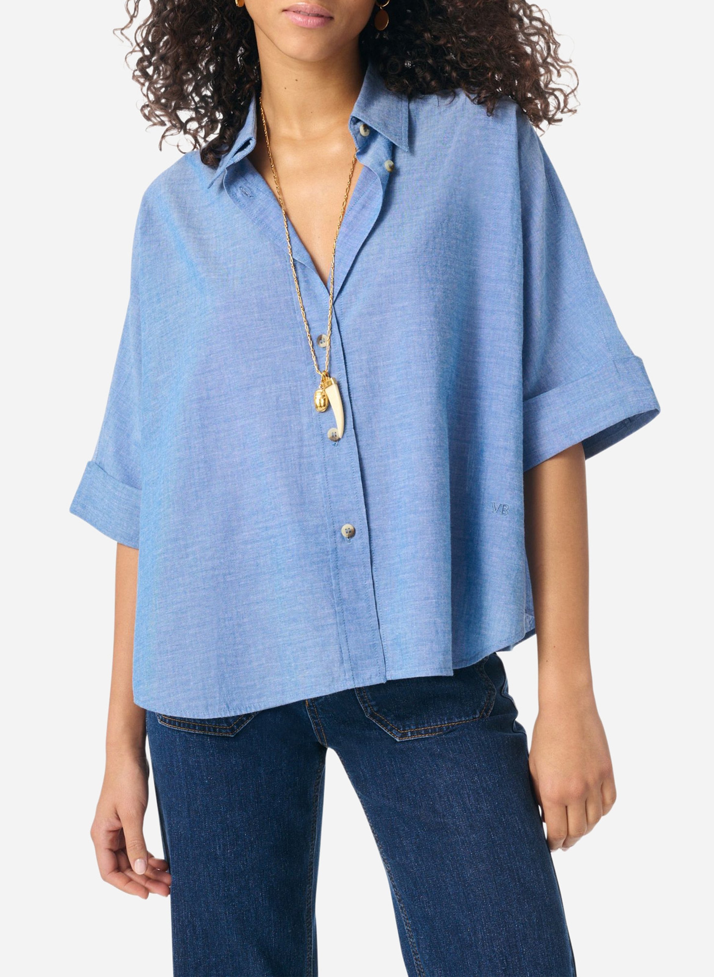 Camisa con cuello clásico VANESSA BRUNO Azul