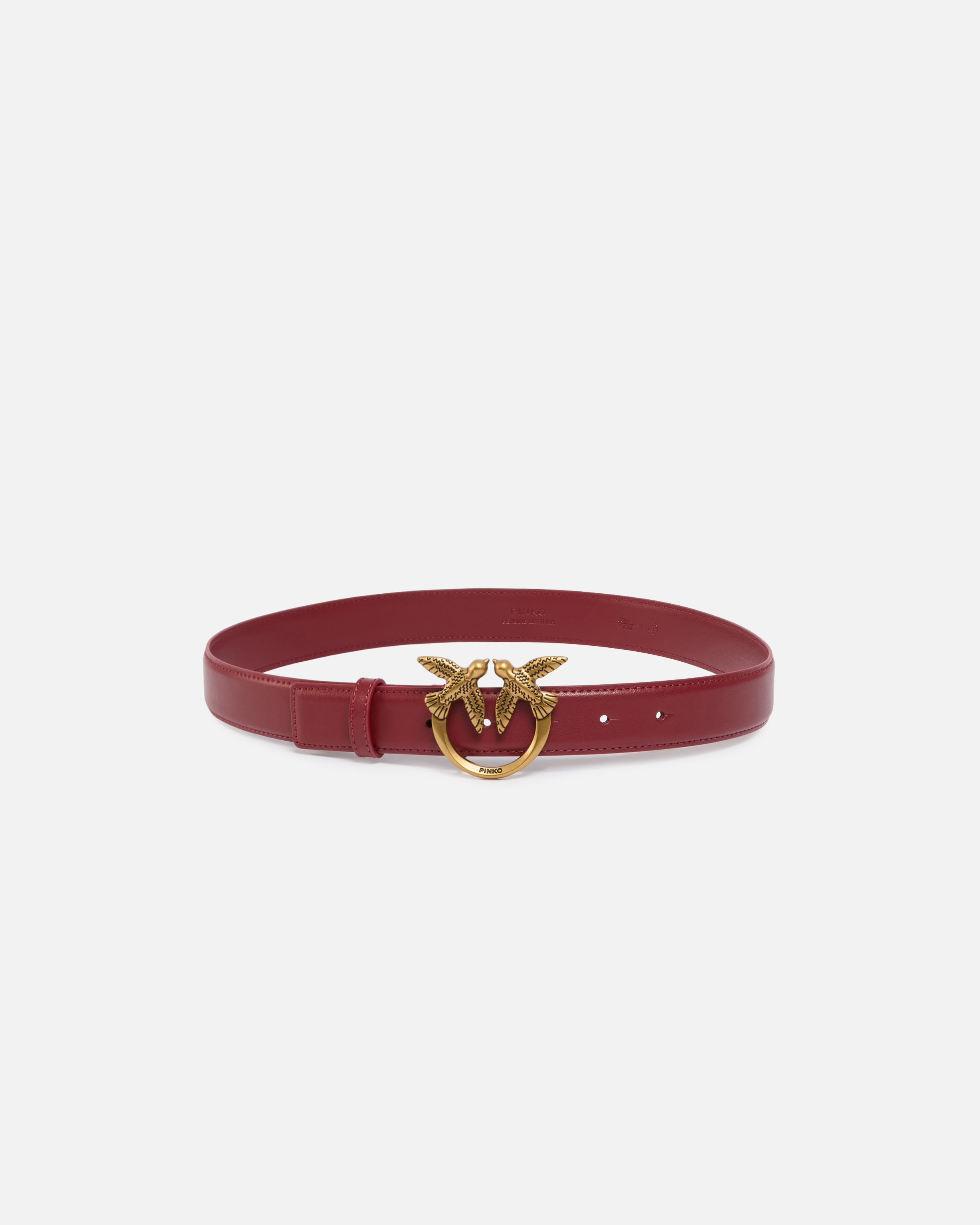Love birds leather belt 3cm PINKO Red