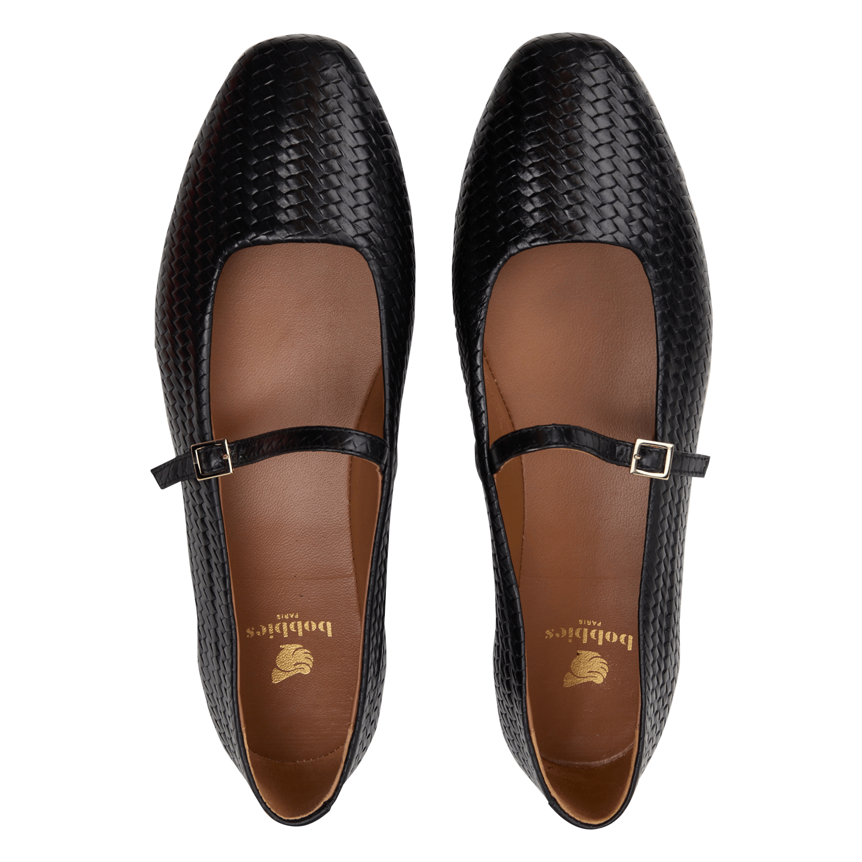 Leopard suede leather ballerina flats BOBBIES Black