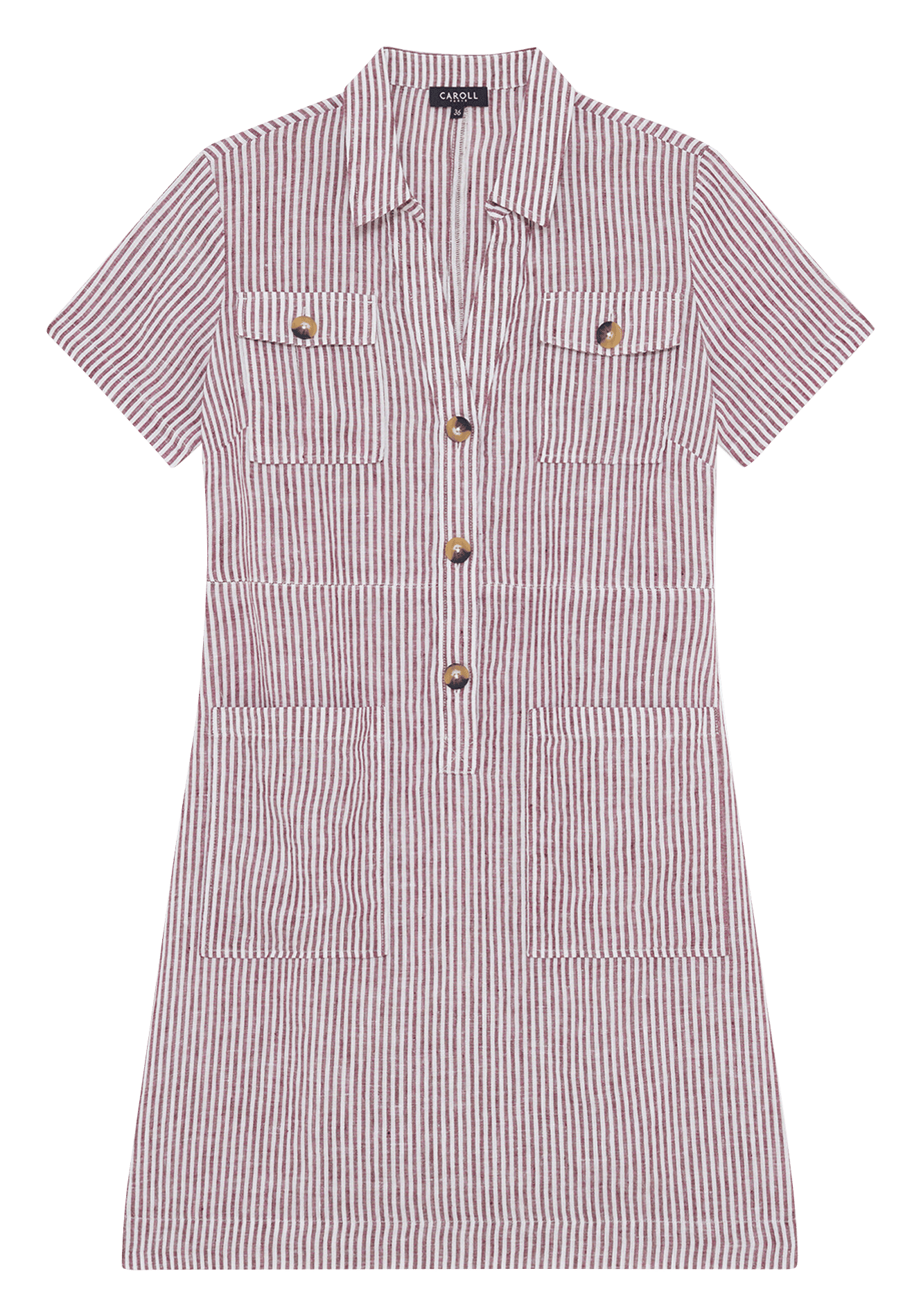 Leinenkleid CAROLL Rot