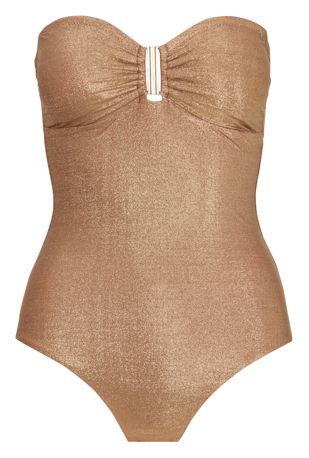 Glanzende badpak met één stuk BELIZA Goudkleurig