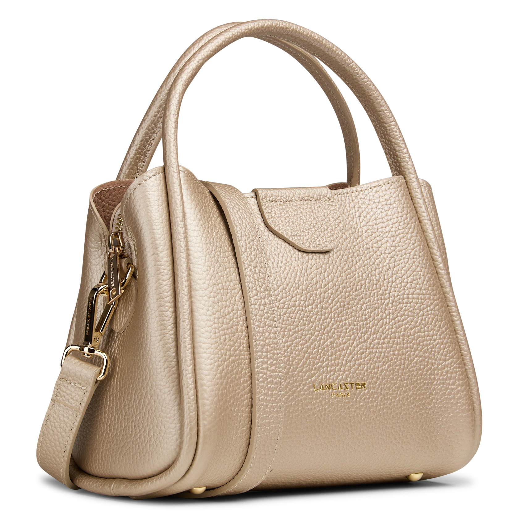 A-line leather skirt LANCASTER PARIS Golden