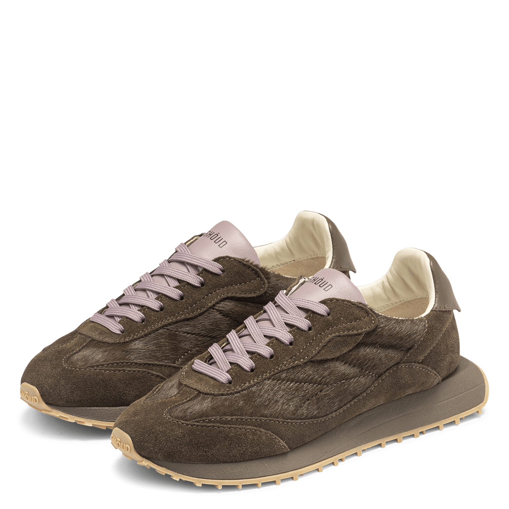 Low-top leather trainers GHOUD VENICE Khaki