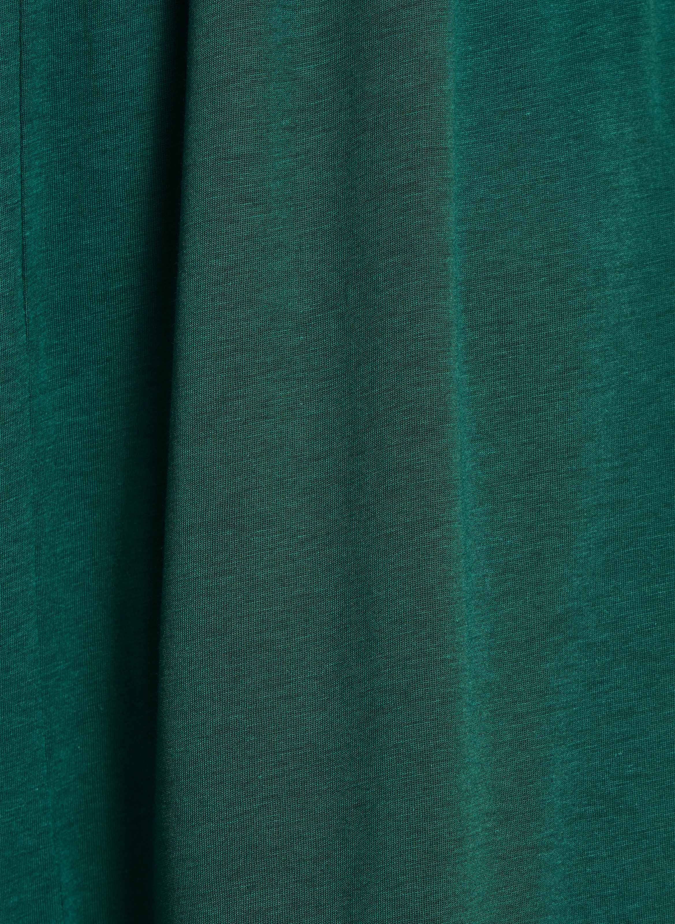 Lange jurk met V-hals | Groen LA FEE MARABOUTEE Dames