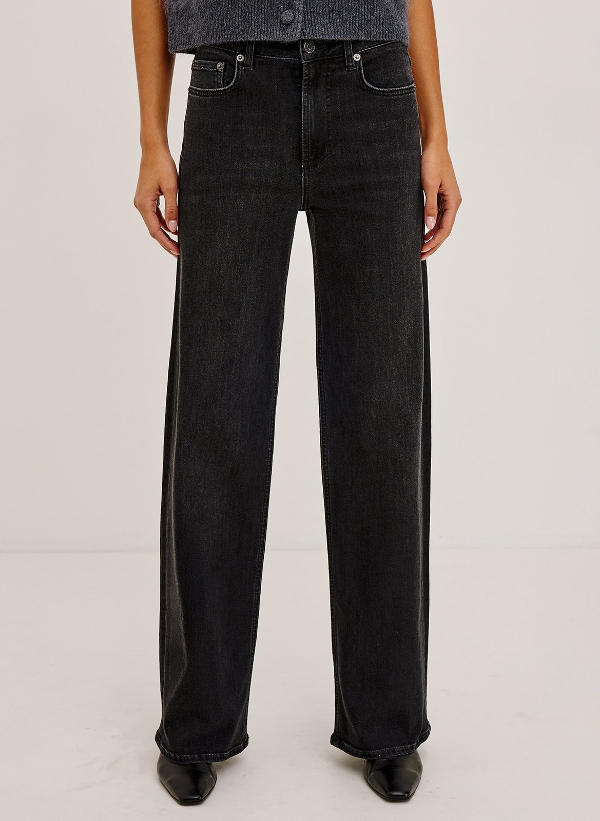Cotton-blend flared jeans RAILS Black