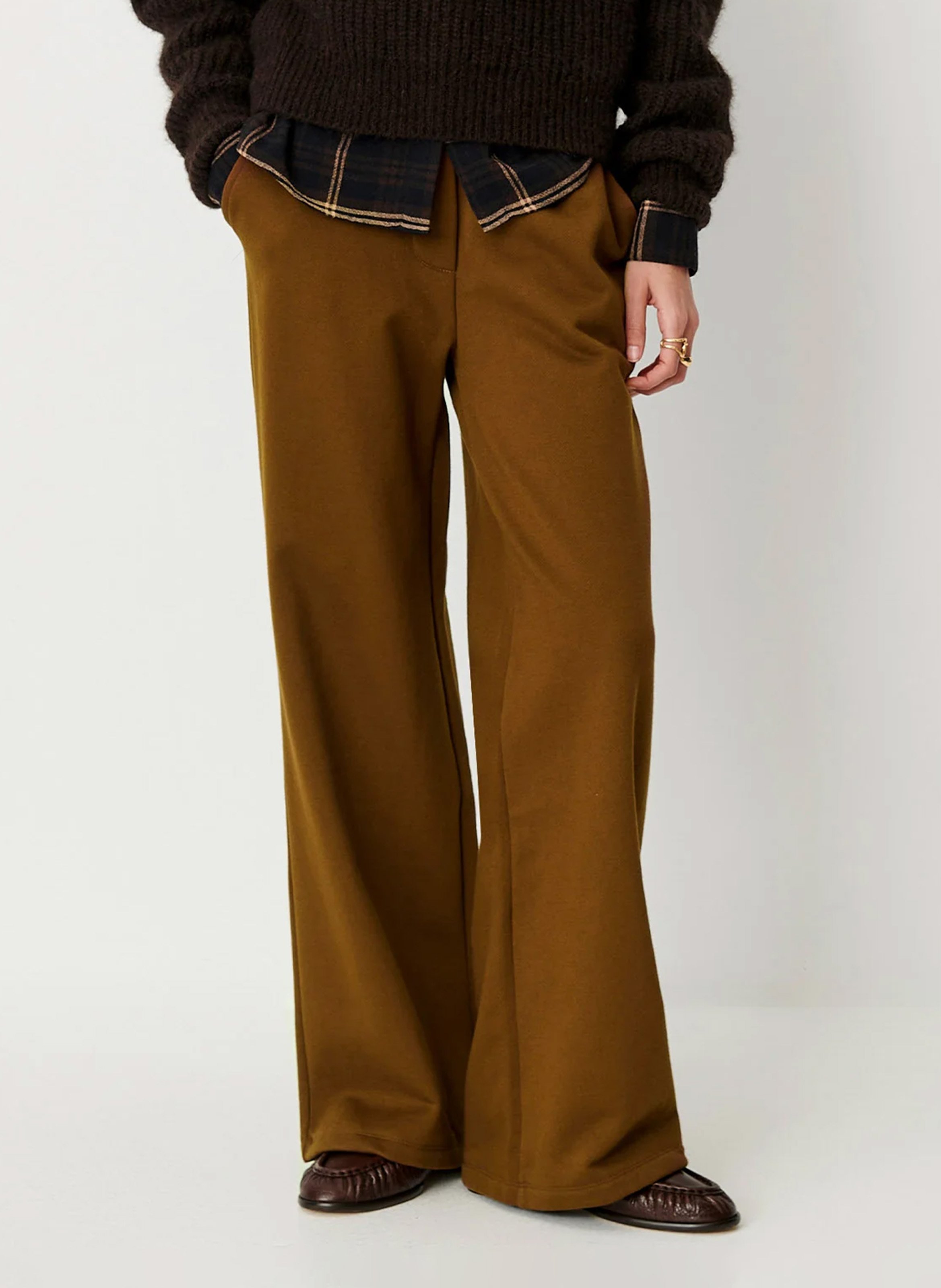 Jogging ample taille haute SESSUN Marron