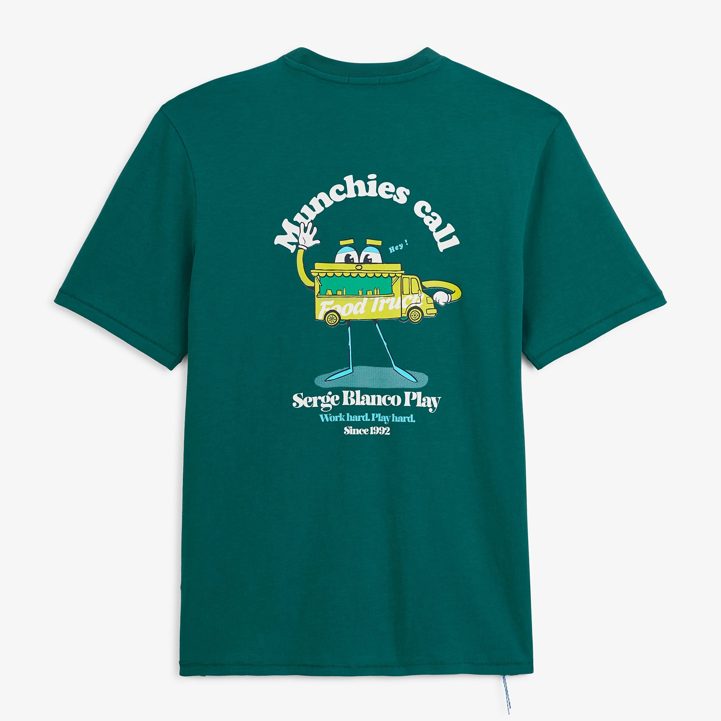 Short-sleeve printed munchies call T-shirt SERGE BLANCO Blue