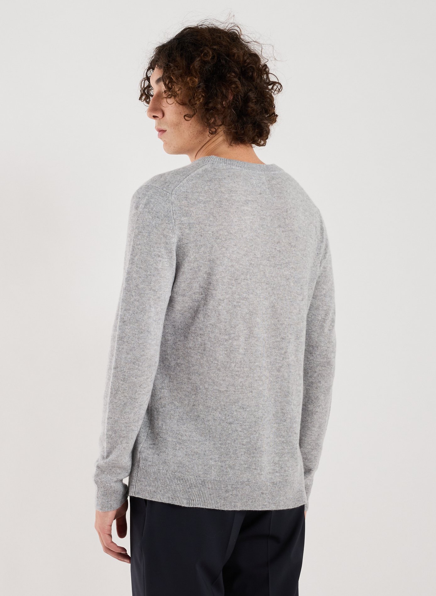 V-neck cashmere sweater | Grey AU PRINTEMPS PARIS Men