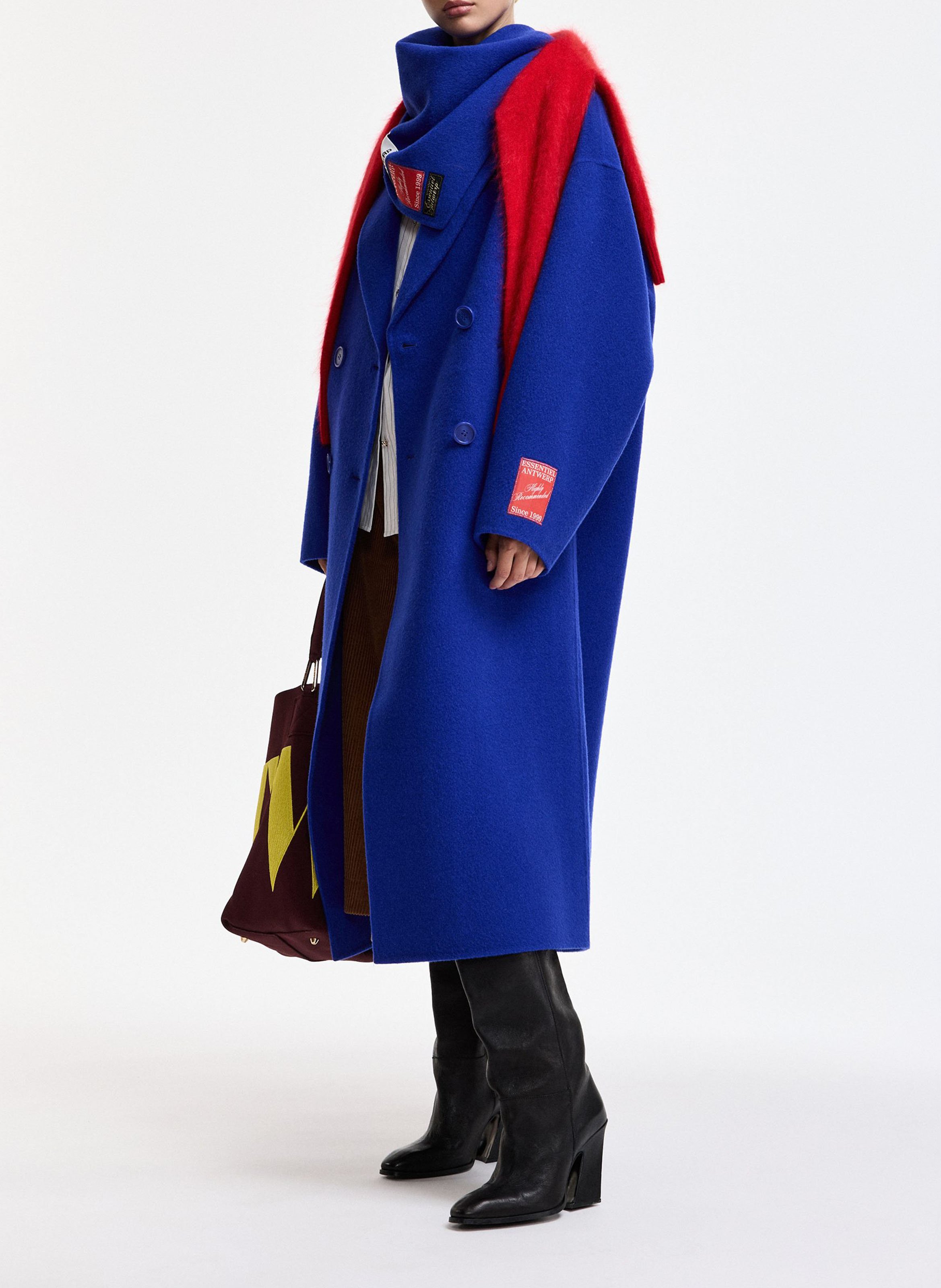 Abrigo oversize de lana y cachemira ESSENTIEL ANTWERP Azul