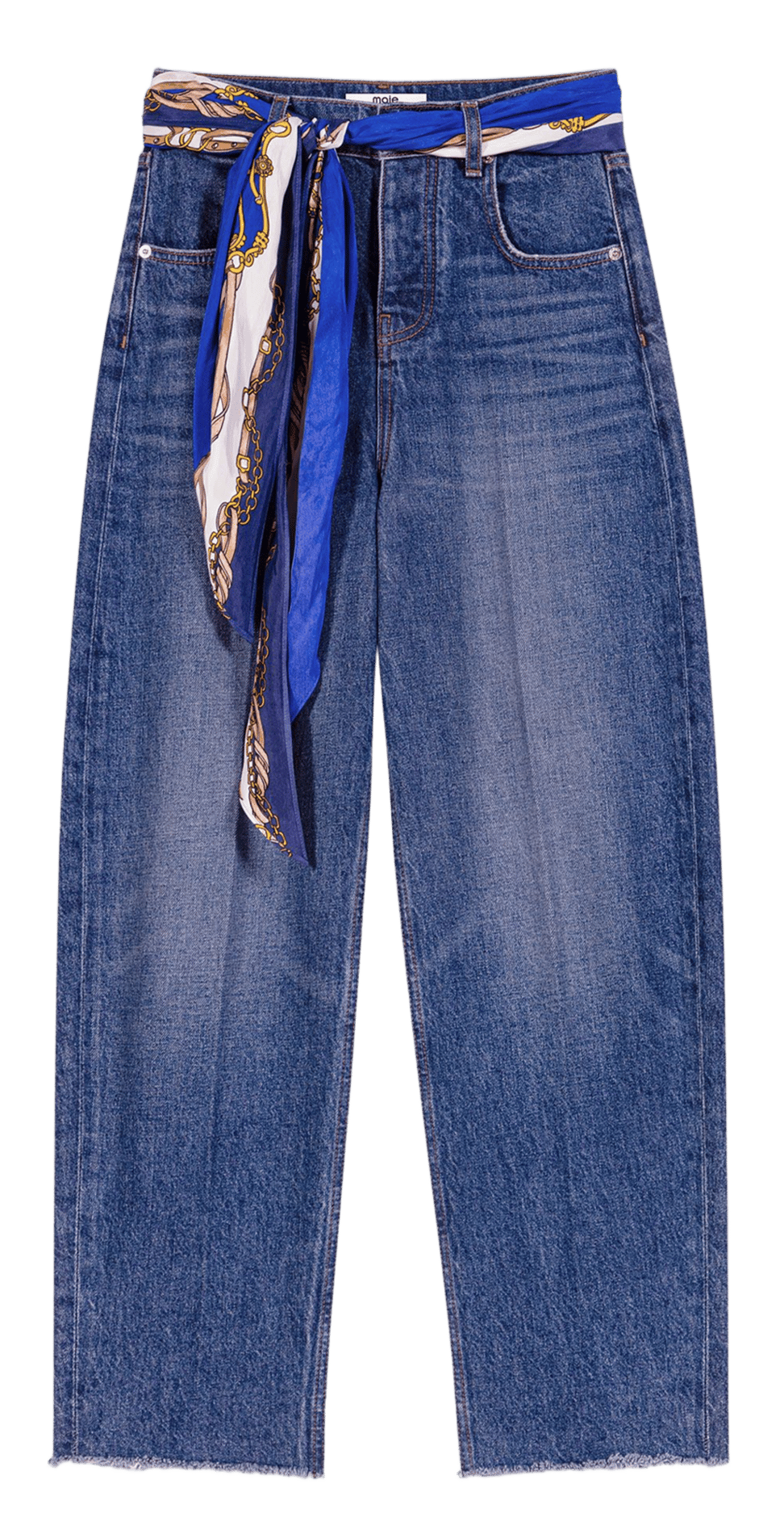 Jean barrel en coton MAJE Bleu