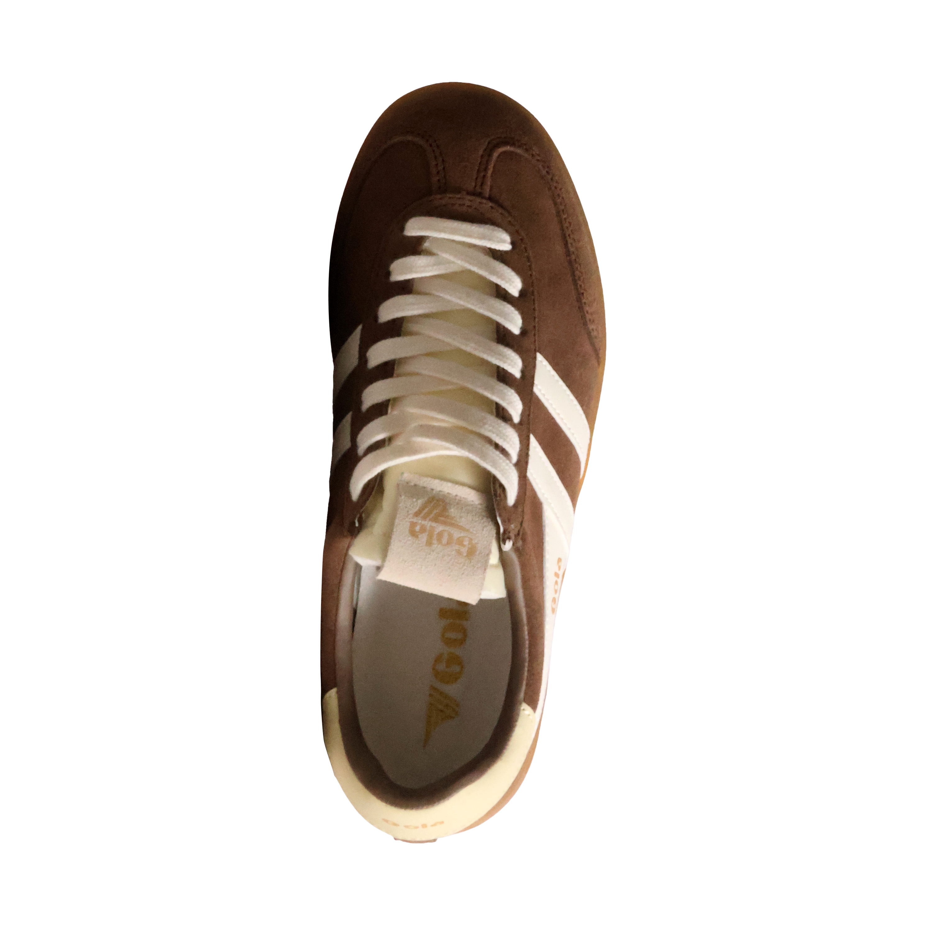 Buttermilk leather low-top sneaker with gum sole GOLA Brown