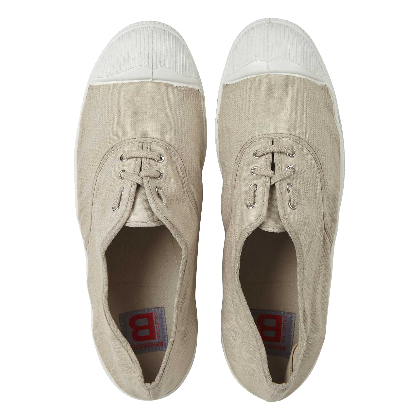 Tennis à lacets en toile de coton BENSIMON Marron