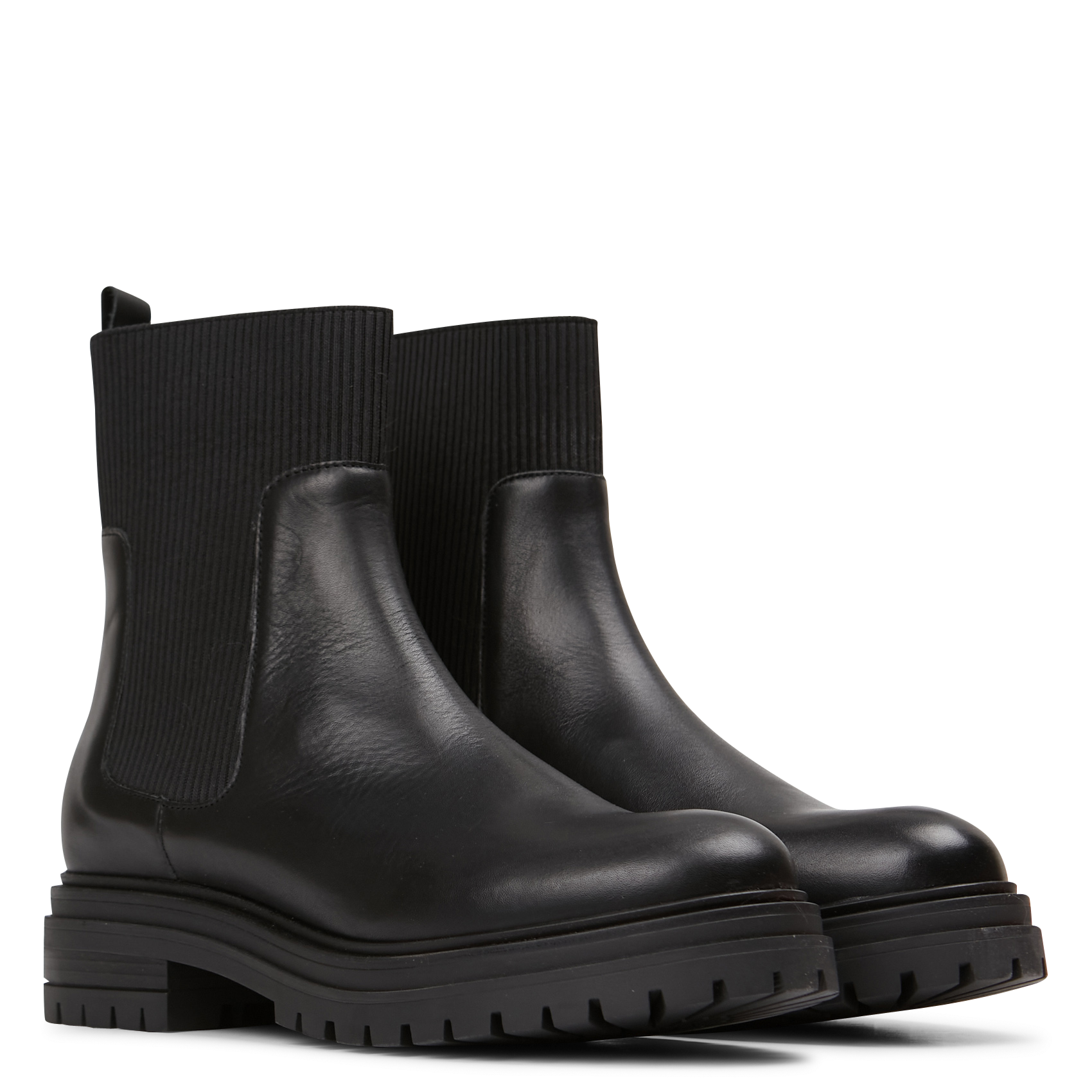 Bottines en cuir mélangé  MELLOW YELLOW Noir