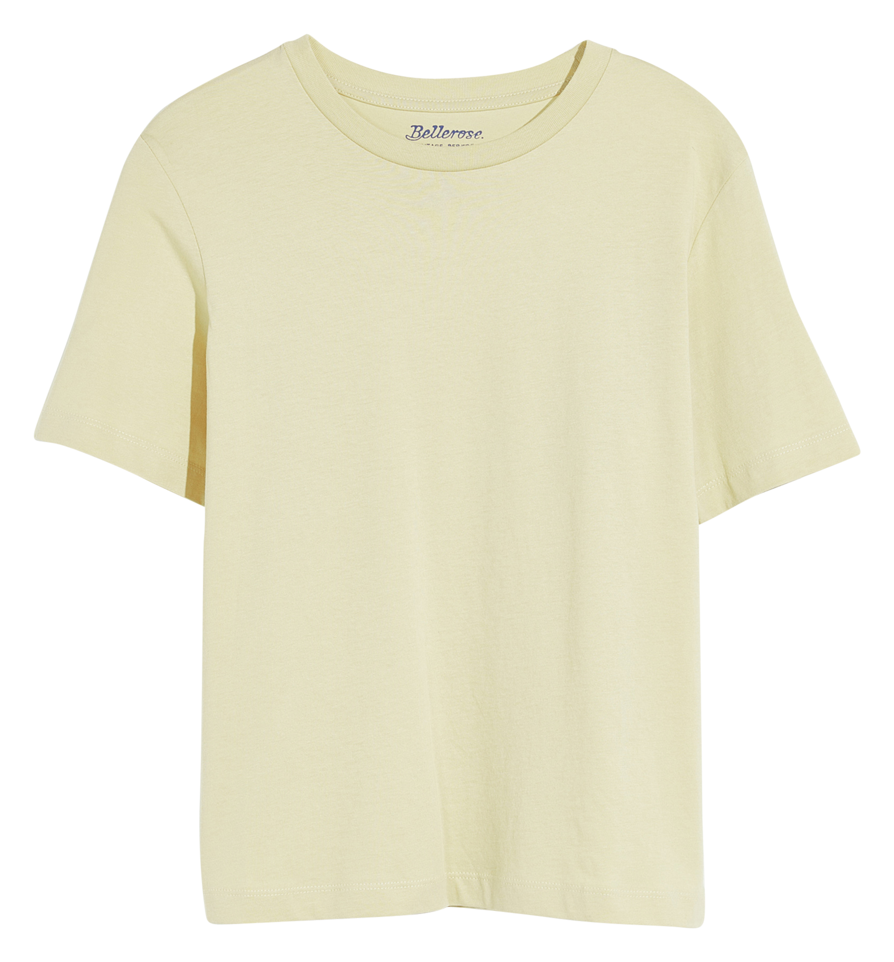 Straight fit heathered organic cotton t-shirt BELLEROSE Beige
