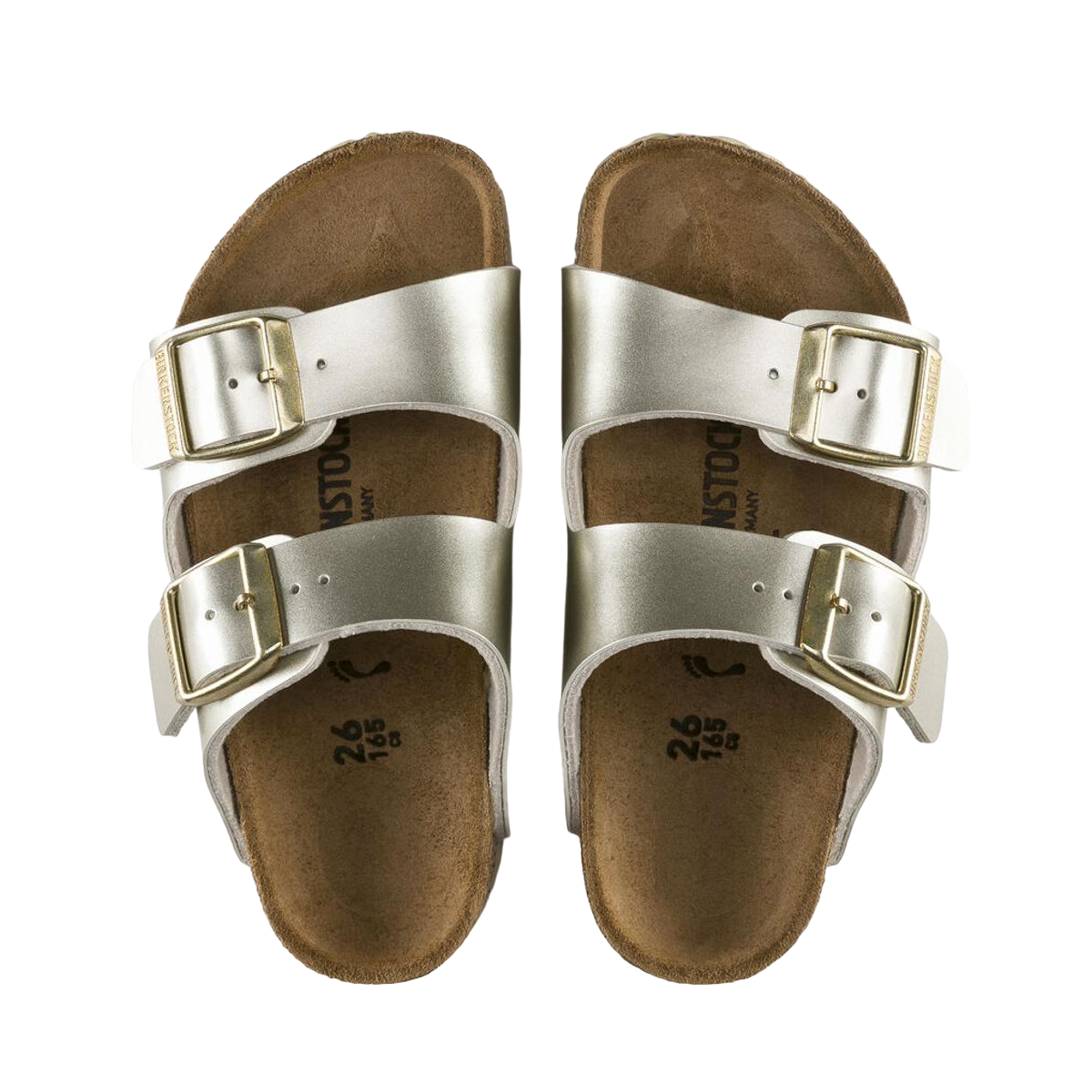 Faux leather sandals BIRKENSTOCK Golden